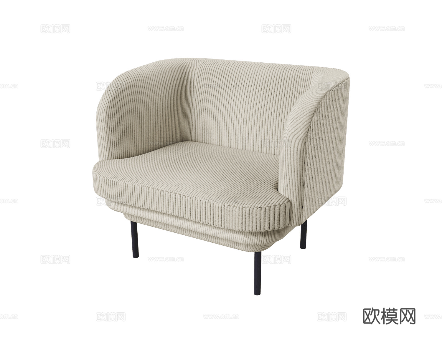 ENOstudio 单人沙发3d模型下载（渲染图1）