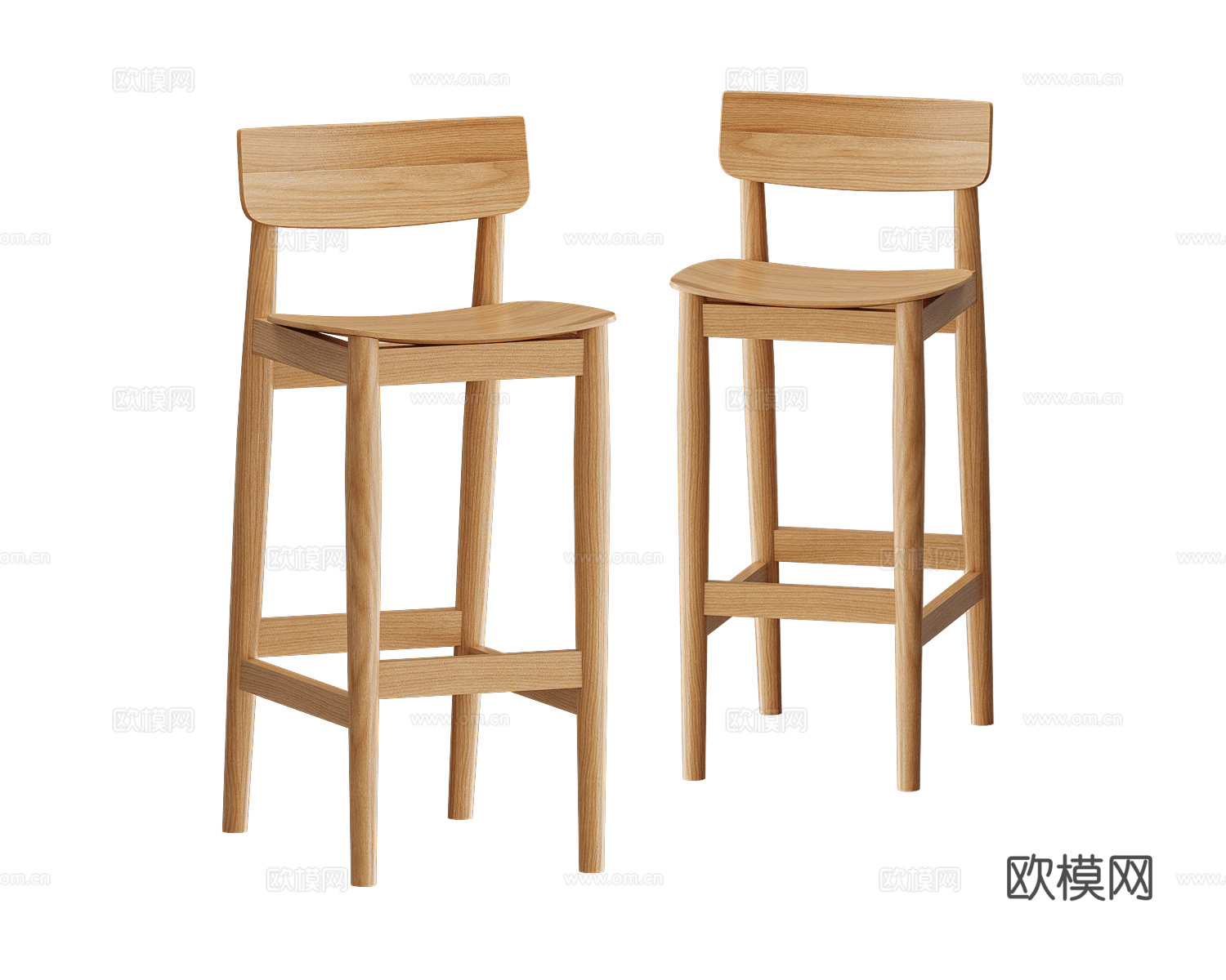 Yaratam Design原木风吧椅3d模型下载