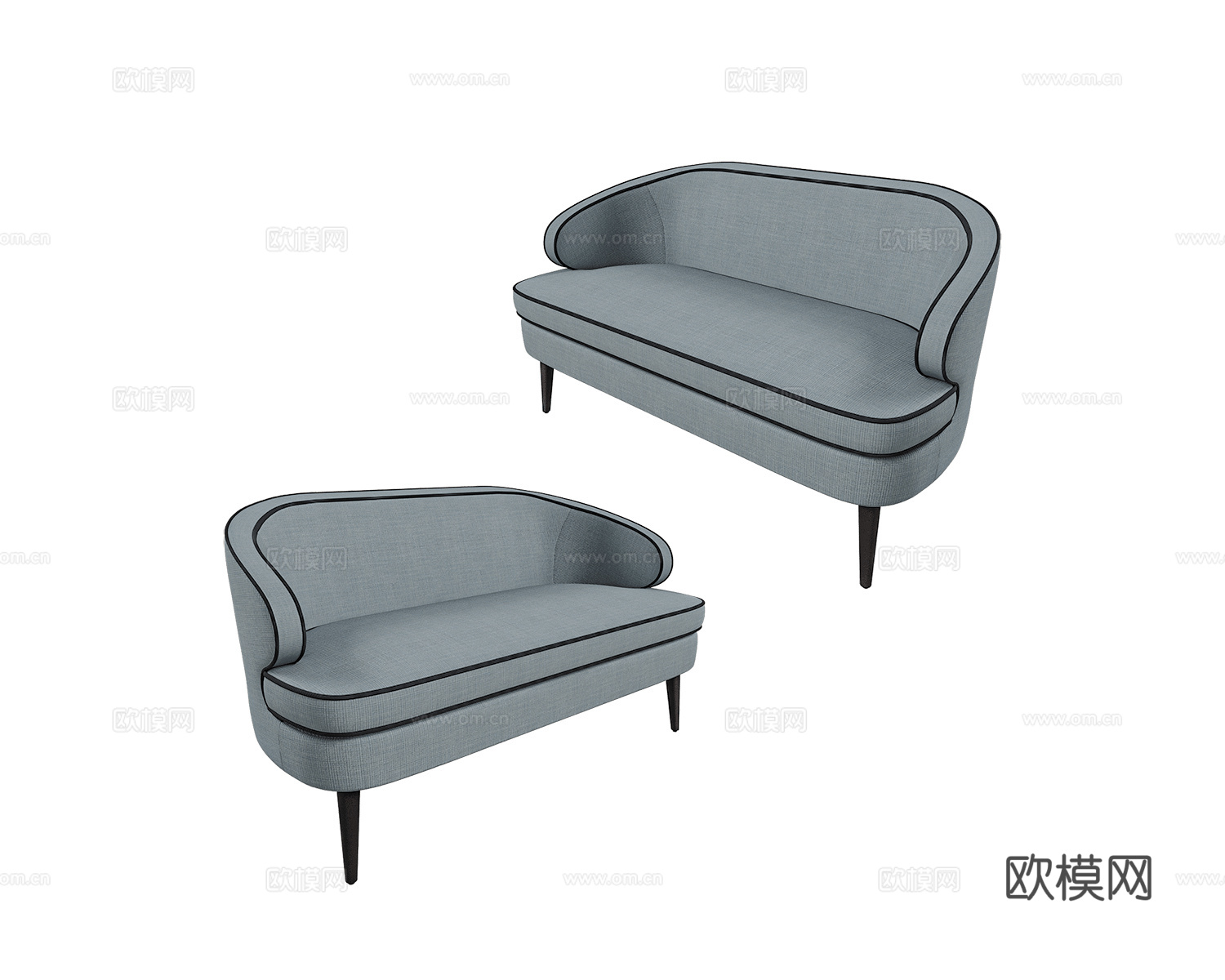 Dantone Home 双人沙发3d模型下载