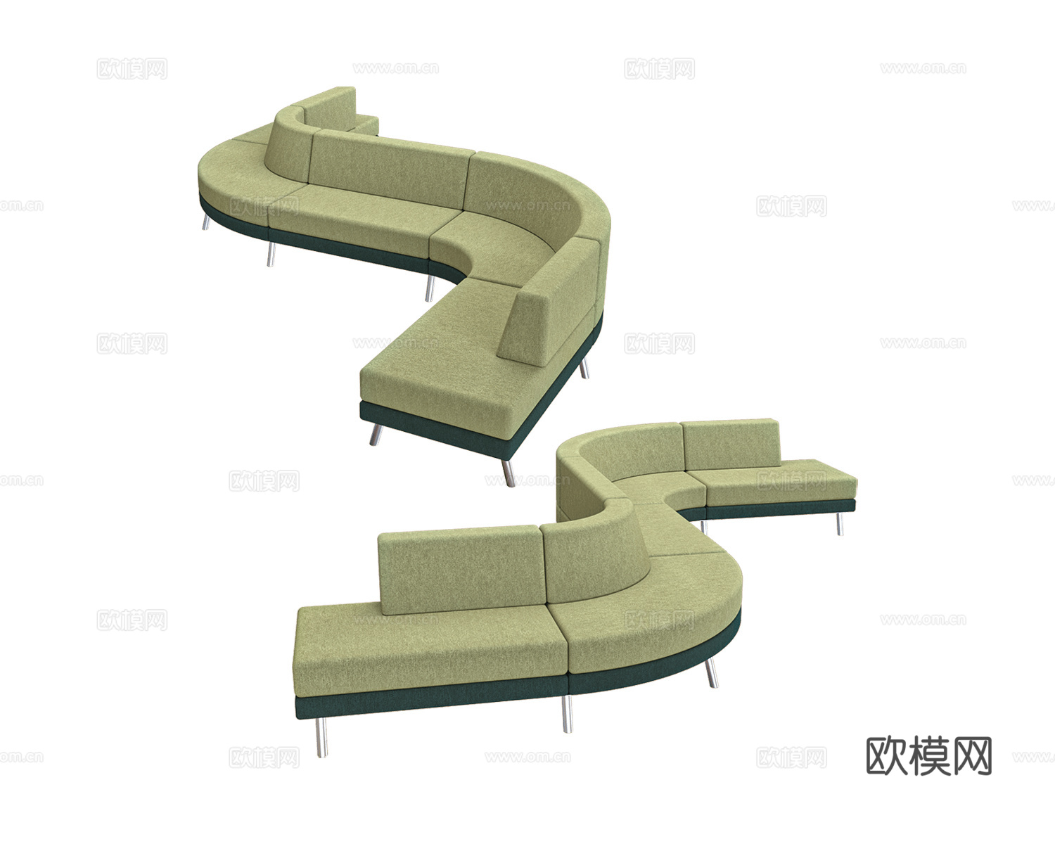 Addon Furniture S型沙发 办公沙发3d模型下载