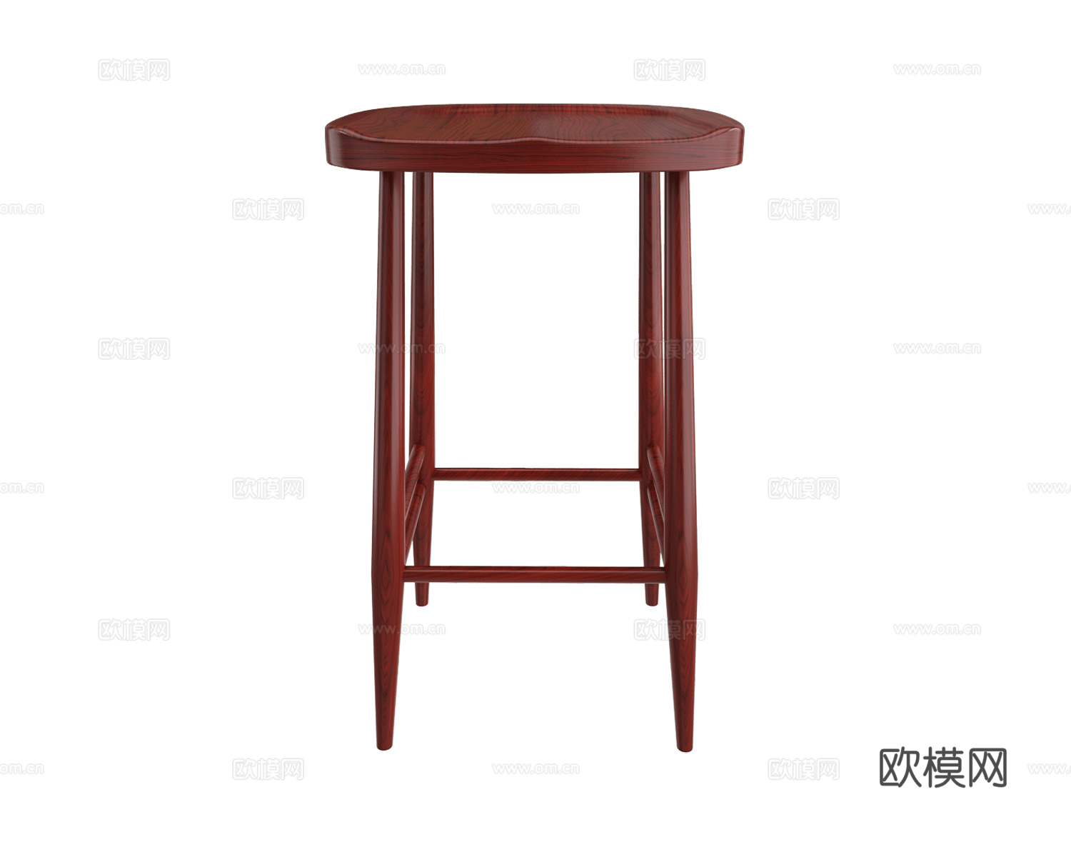 L.Ercolani 中古风吧凳3d模型下载（渲染图1）