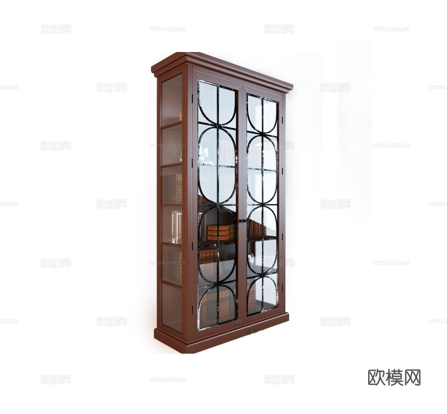 Giorgio 美式玻璃酒柜3d模型下载