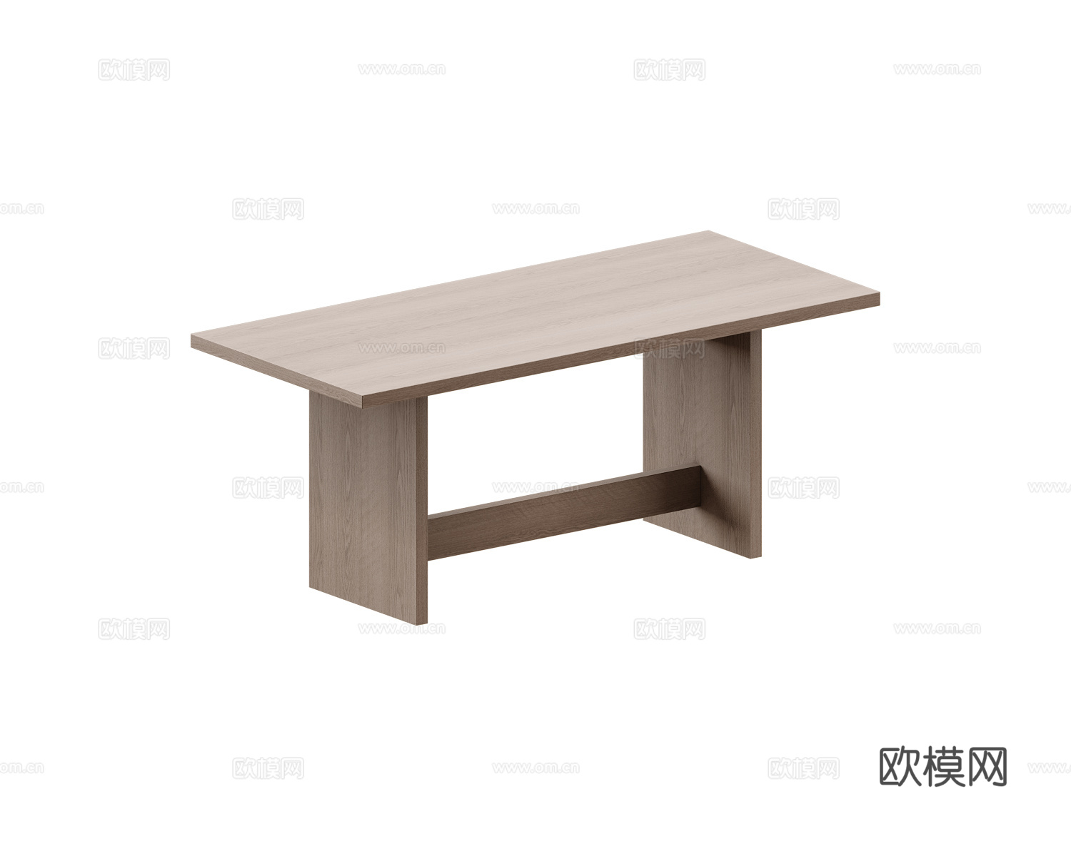 SIJU 原木风餐桌3d模型下载