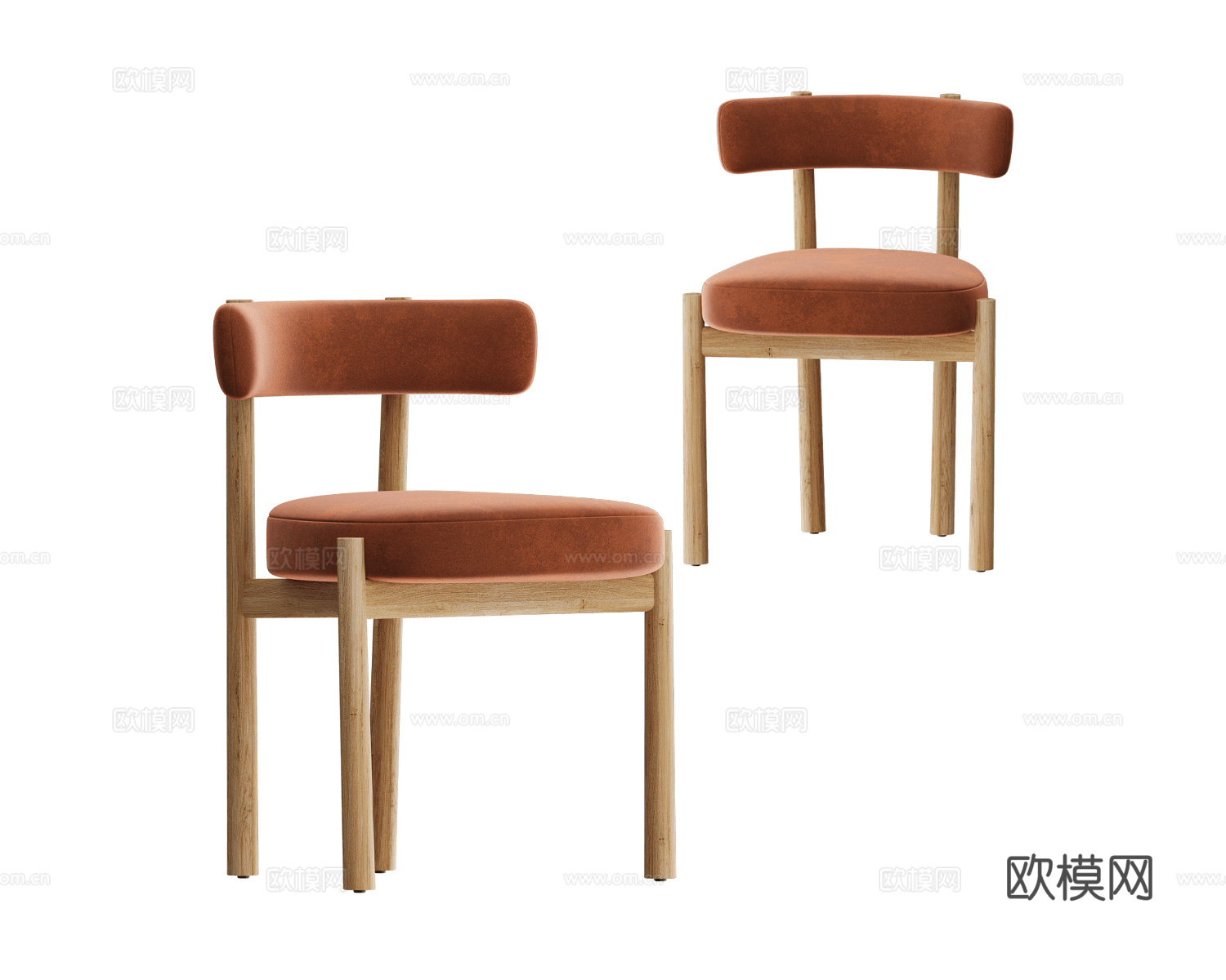 COEDITION 原木风餐椅3d模型下载