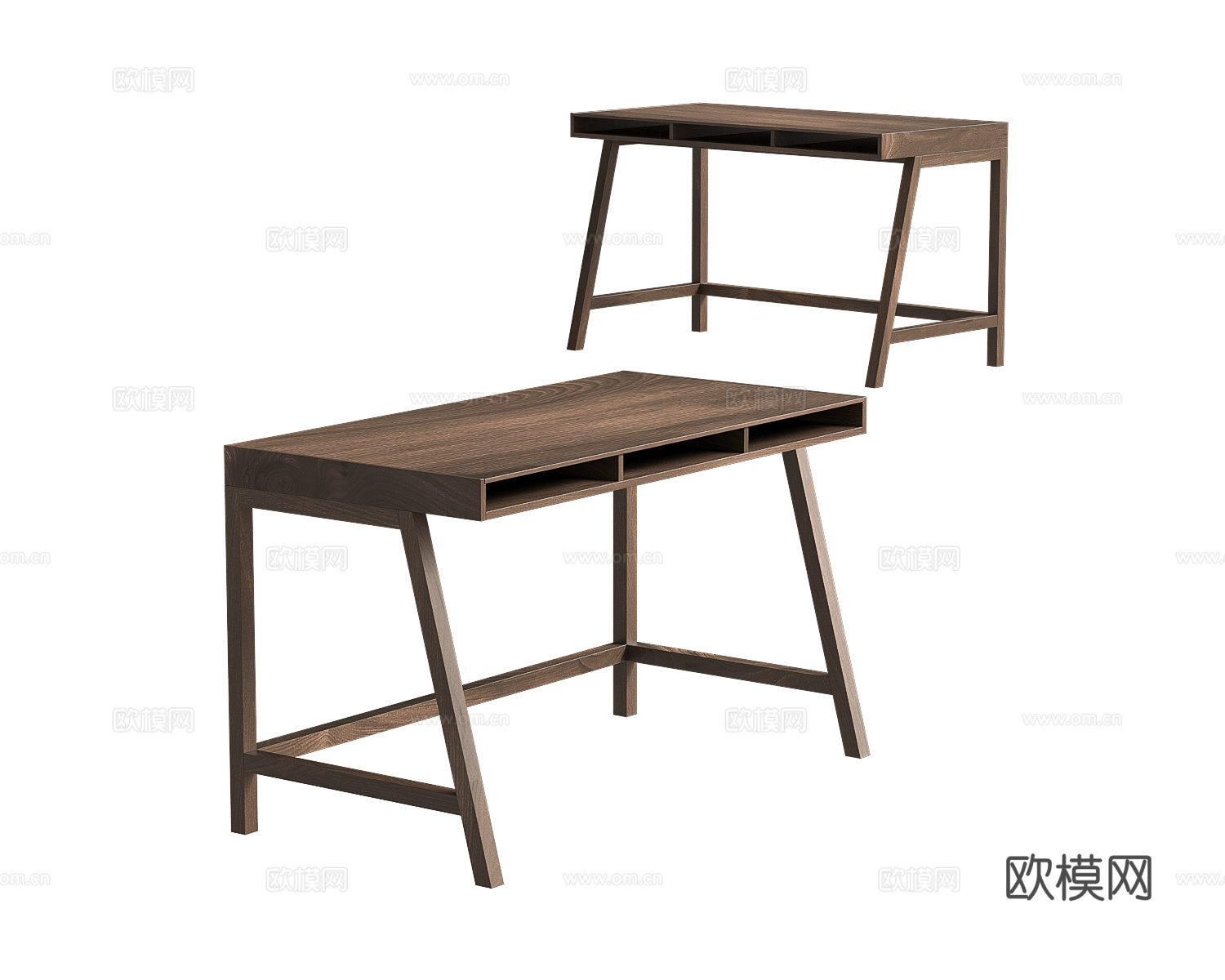 Pacini & Cappellini 中古风书桌3d模型下载