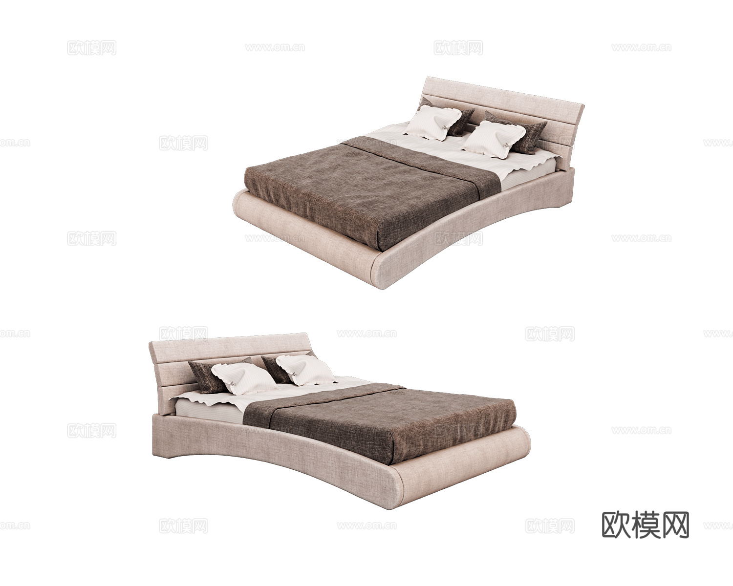 Mirlachev 双人床3d模型下载