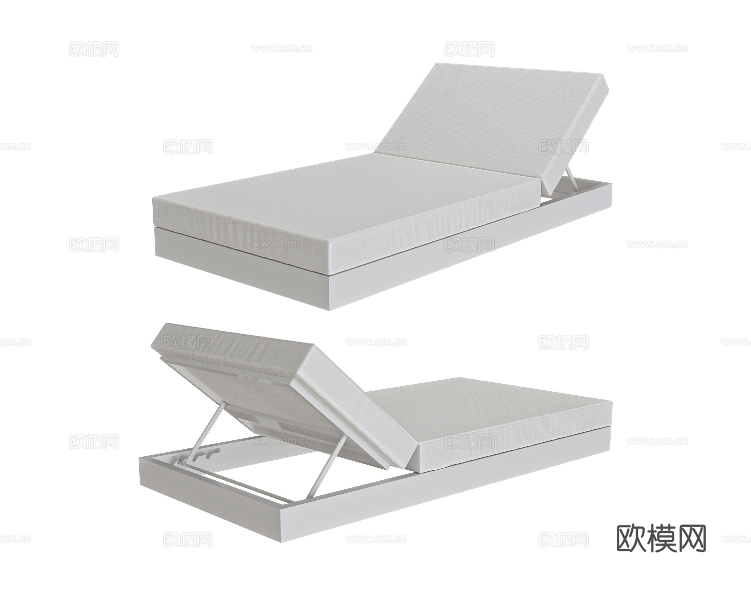 Gandía Blasco 躺椅 单人床3d模型下载