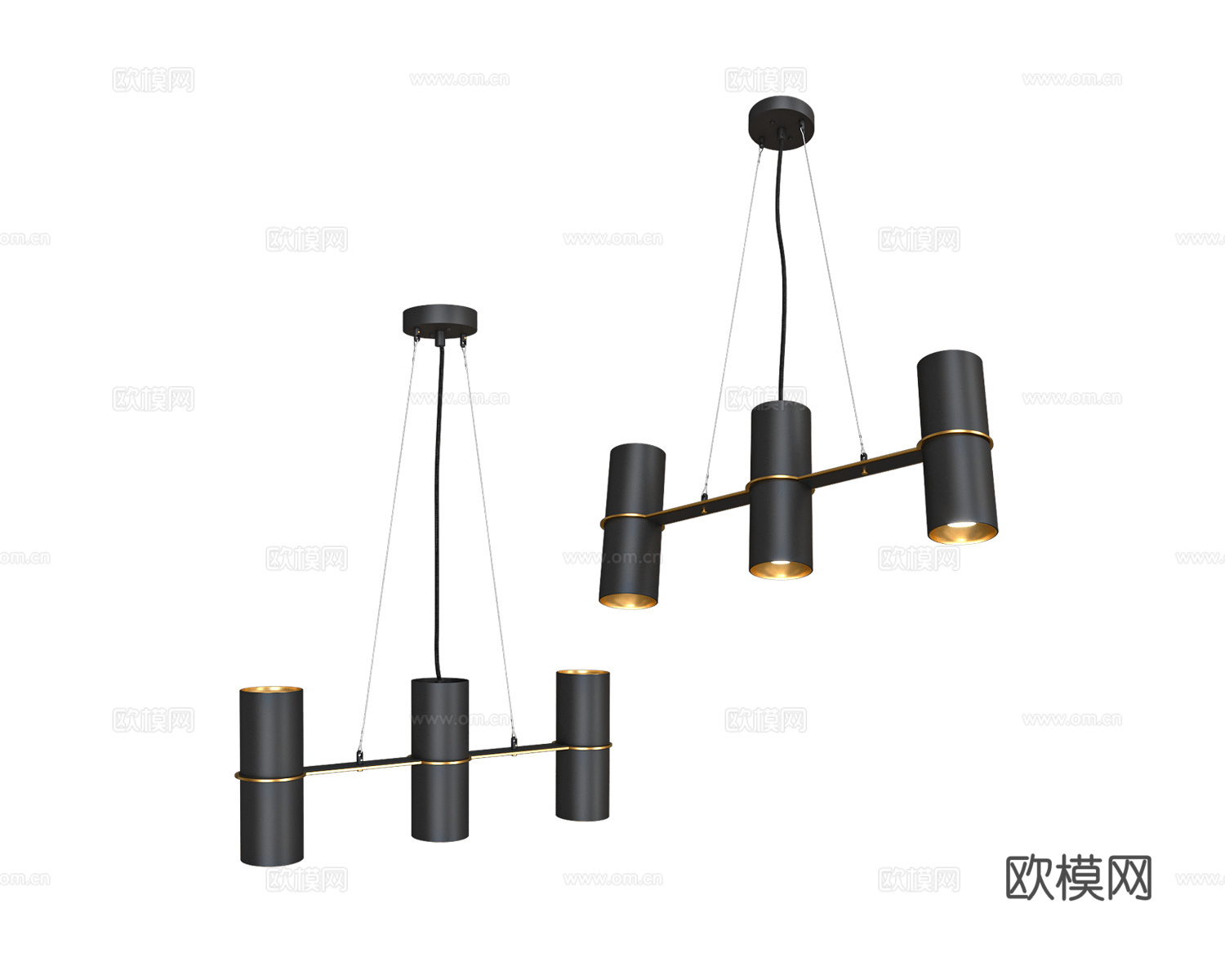 Pikart 轻奢吊灯3d模型下载