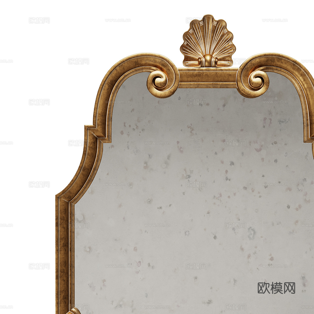 欧式古典装饰镜子3d模型下载（渲染图2）