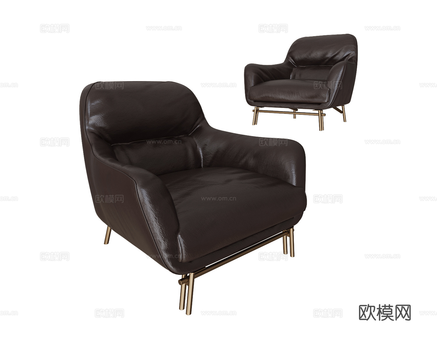 Esedra Design 美式单人沙发3d模型下载