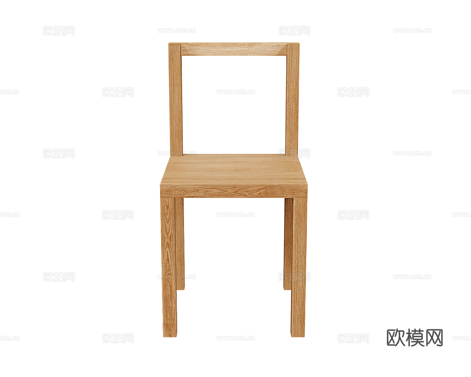 SIJU  原木风餐椅3d模型下载（渲染图1）