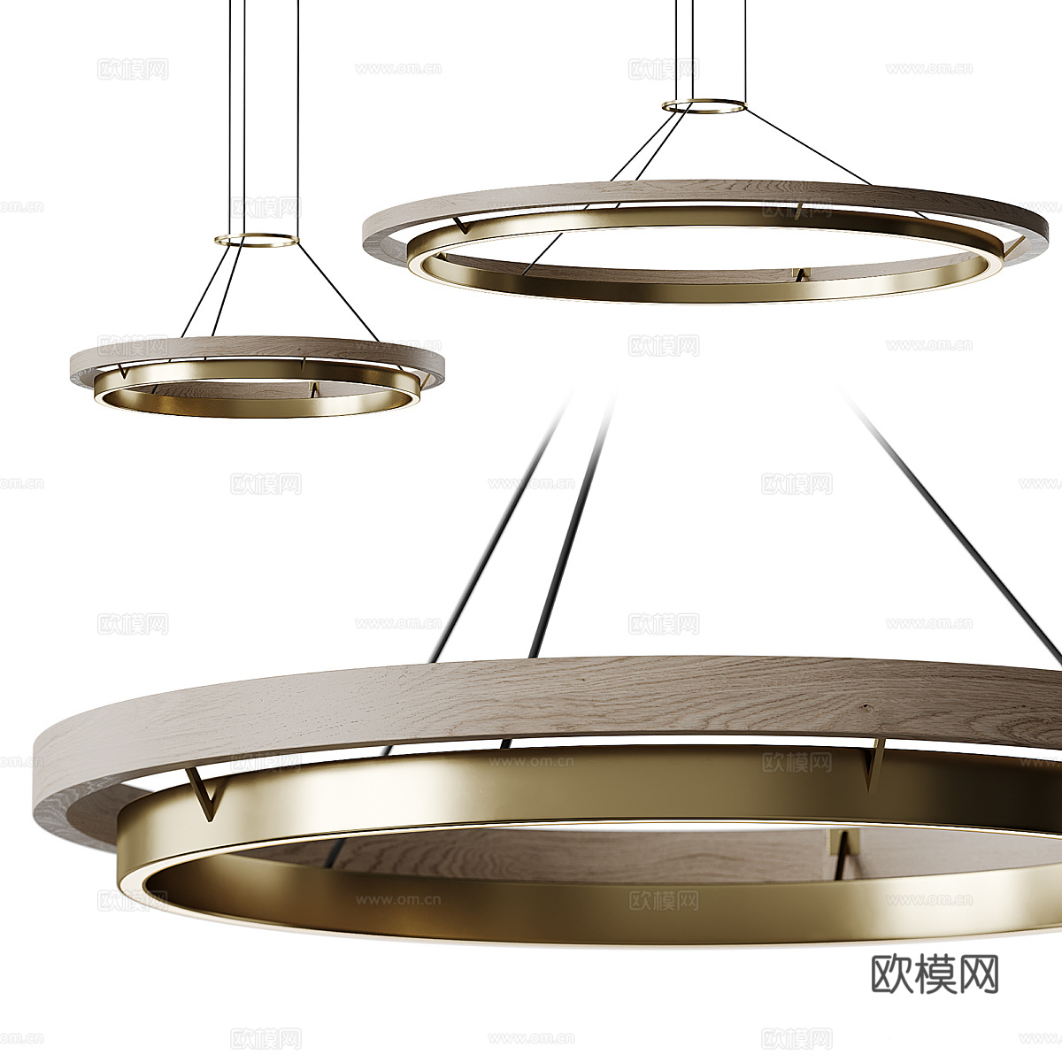 现代意式极简 Grace 圆形吊灯3d模型下载（渲染图4）