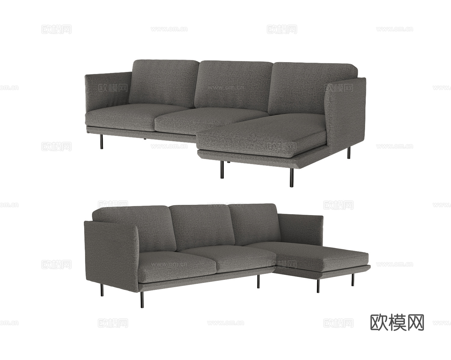 Ivasa 转角沙发3d模型下载