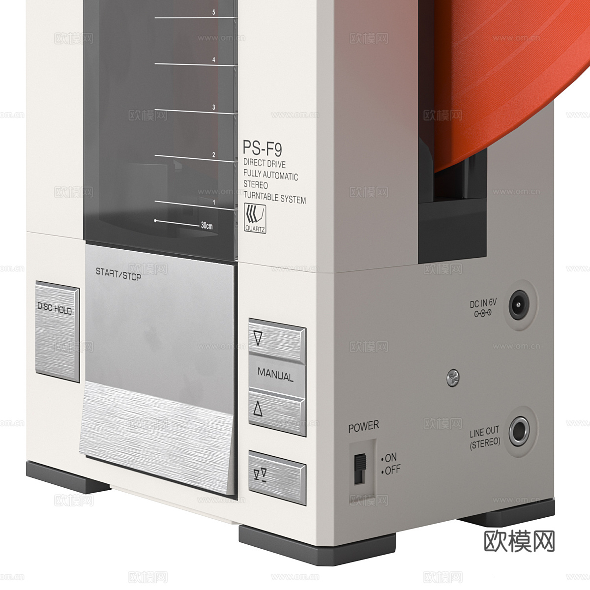 现代黑胶索尼唱片机 音响组合3d模型下载（渲染图5）