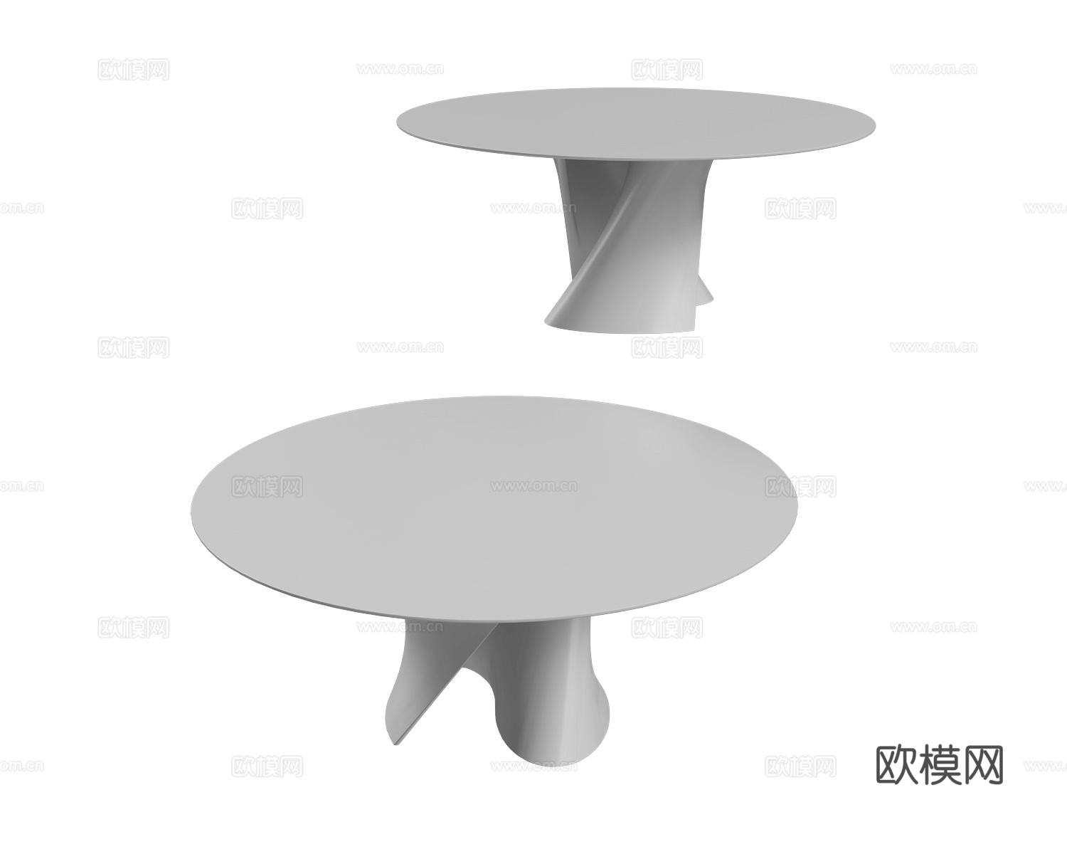 MDF Italia 圆餐桌3d模型下载