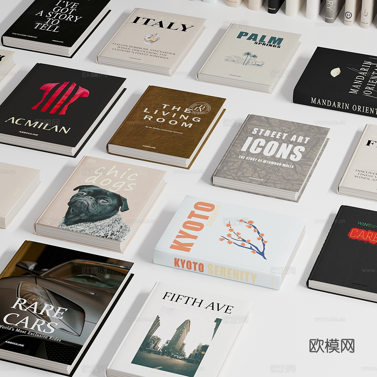 书籍组合3d模型下载（渲染图4）