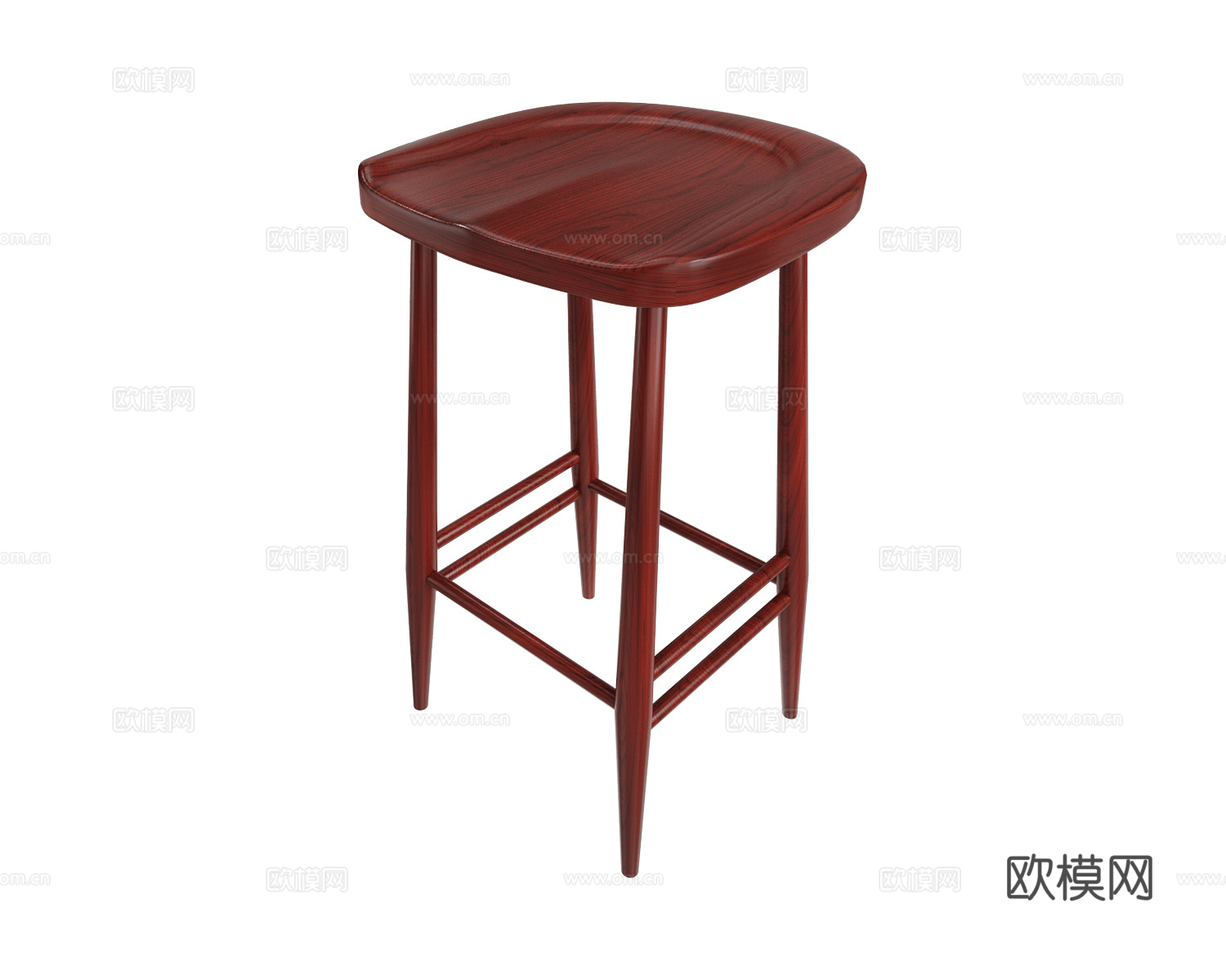 L.Ercolani 中古风吧凳3d模型下载（渲染图2）