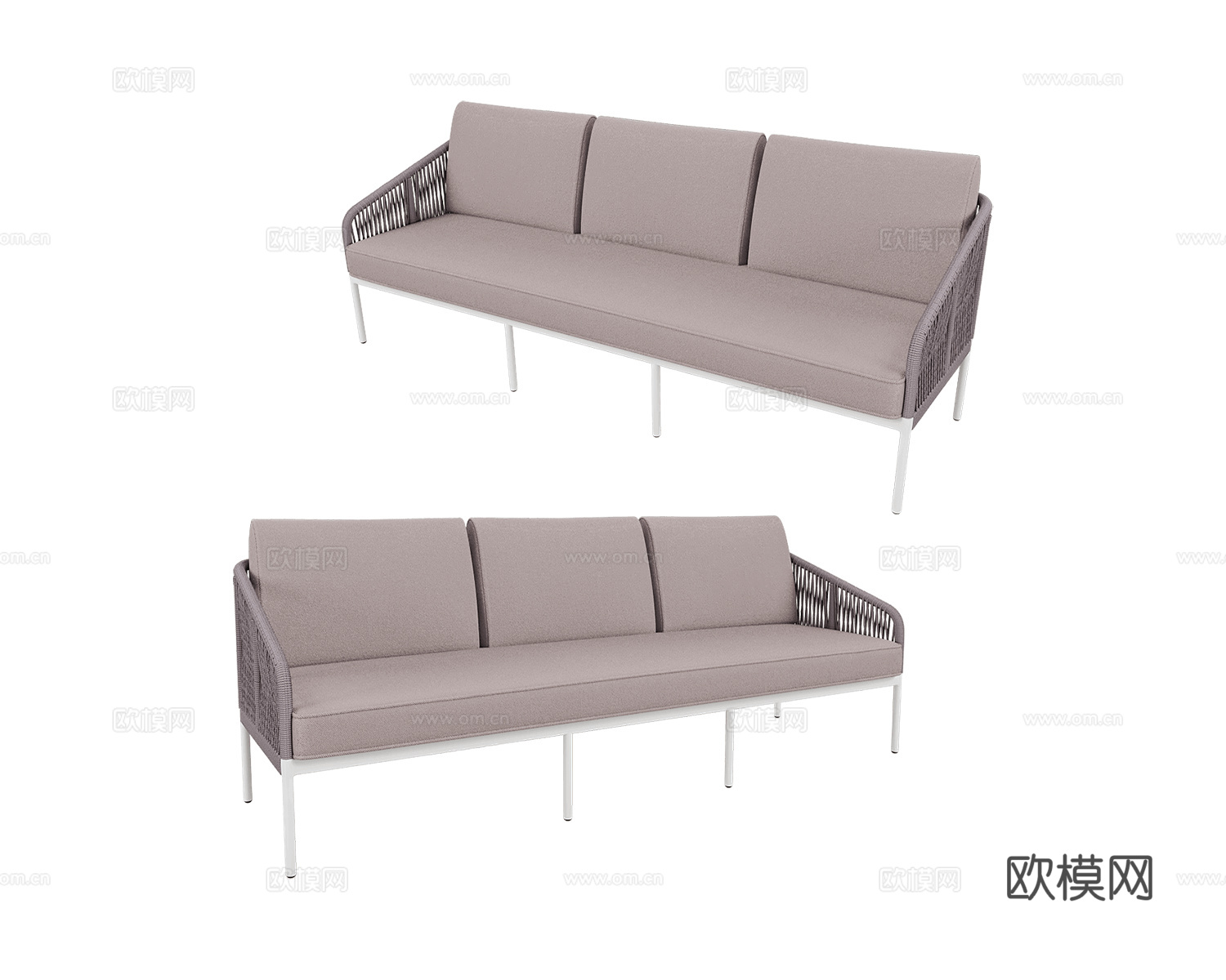 4SiS 户外沙发 三人沙发3d模型下载