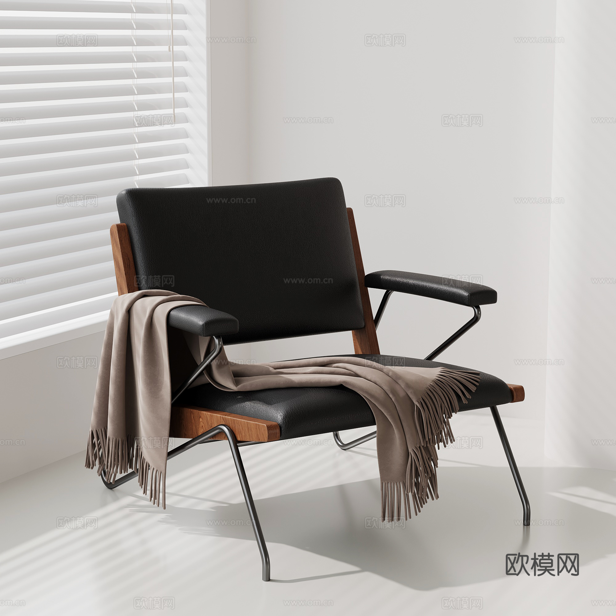 法式复古休闲椅3d模型下载