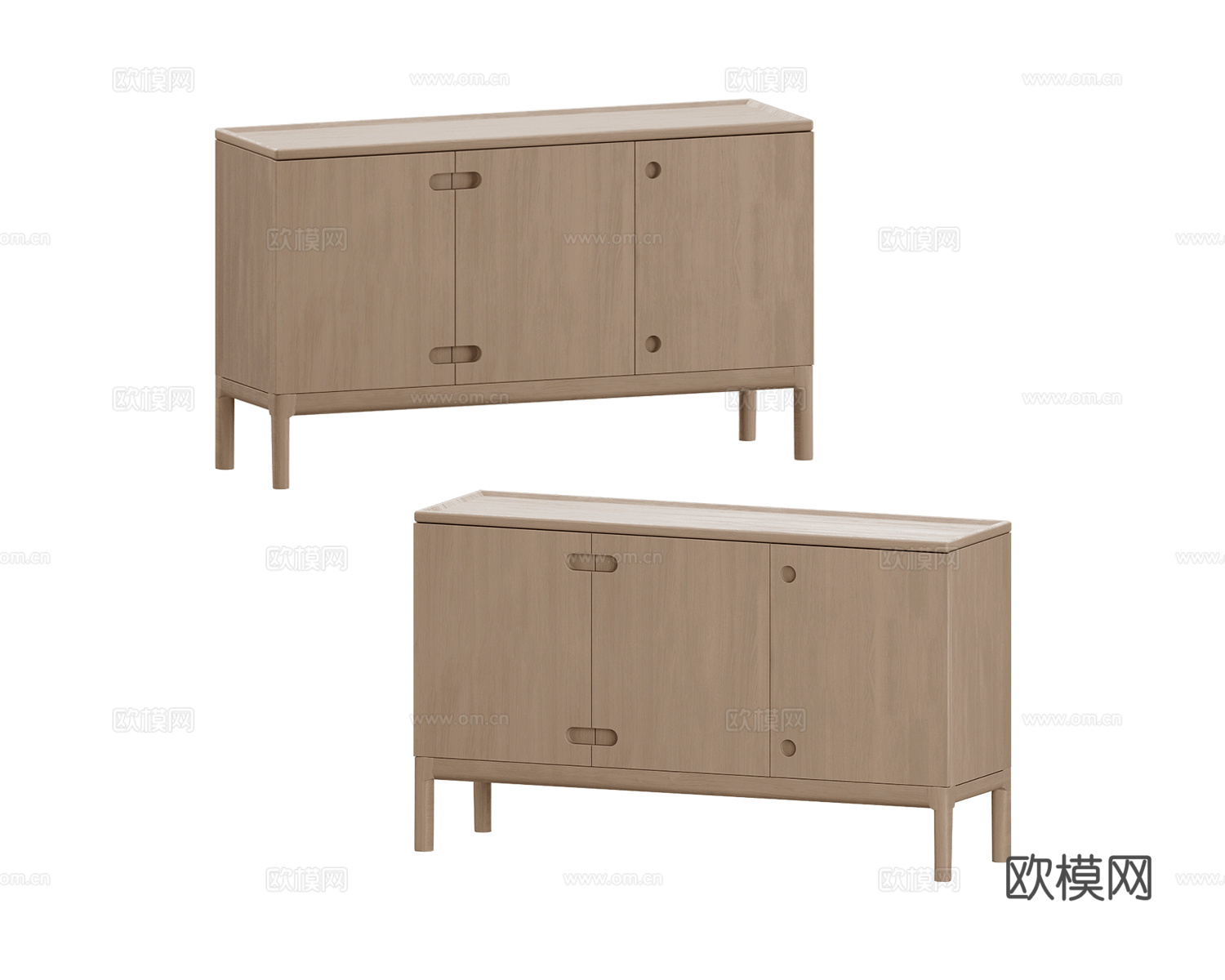 Stolab 原木风餐边柜3d模型下载