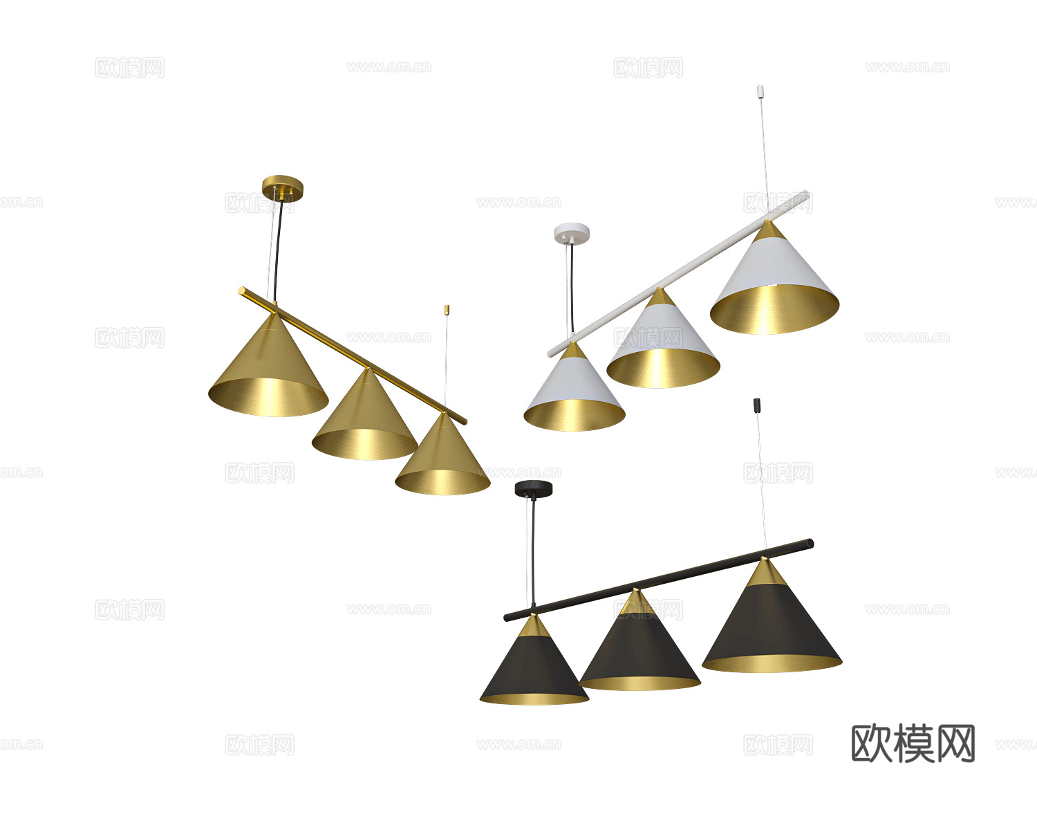 Pikart 轻奢吊灯3d模型下载