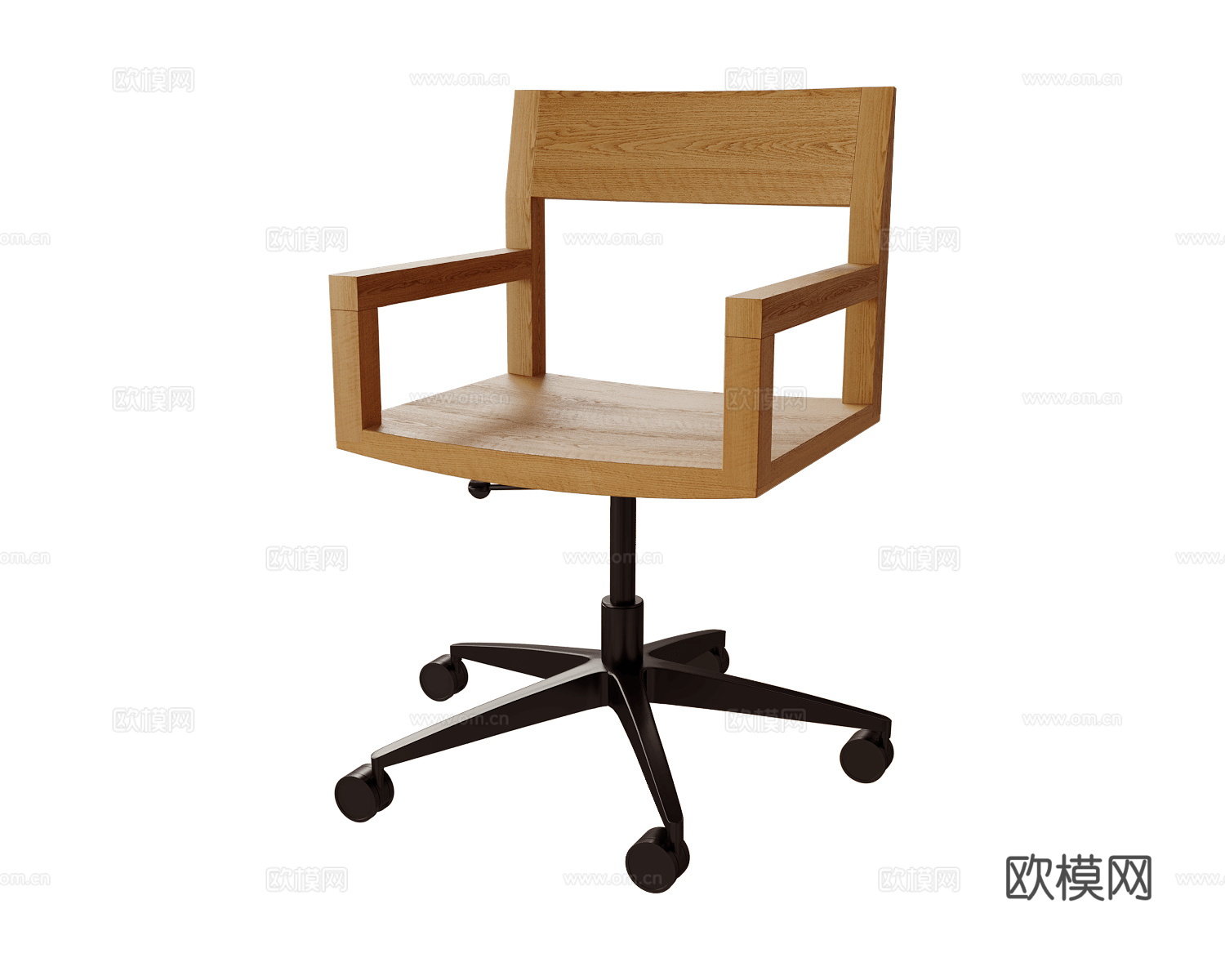 SIJU 原木风办公椅3d模型下载