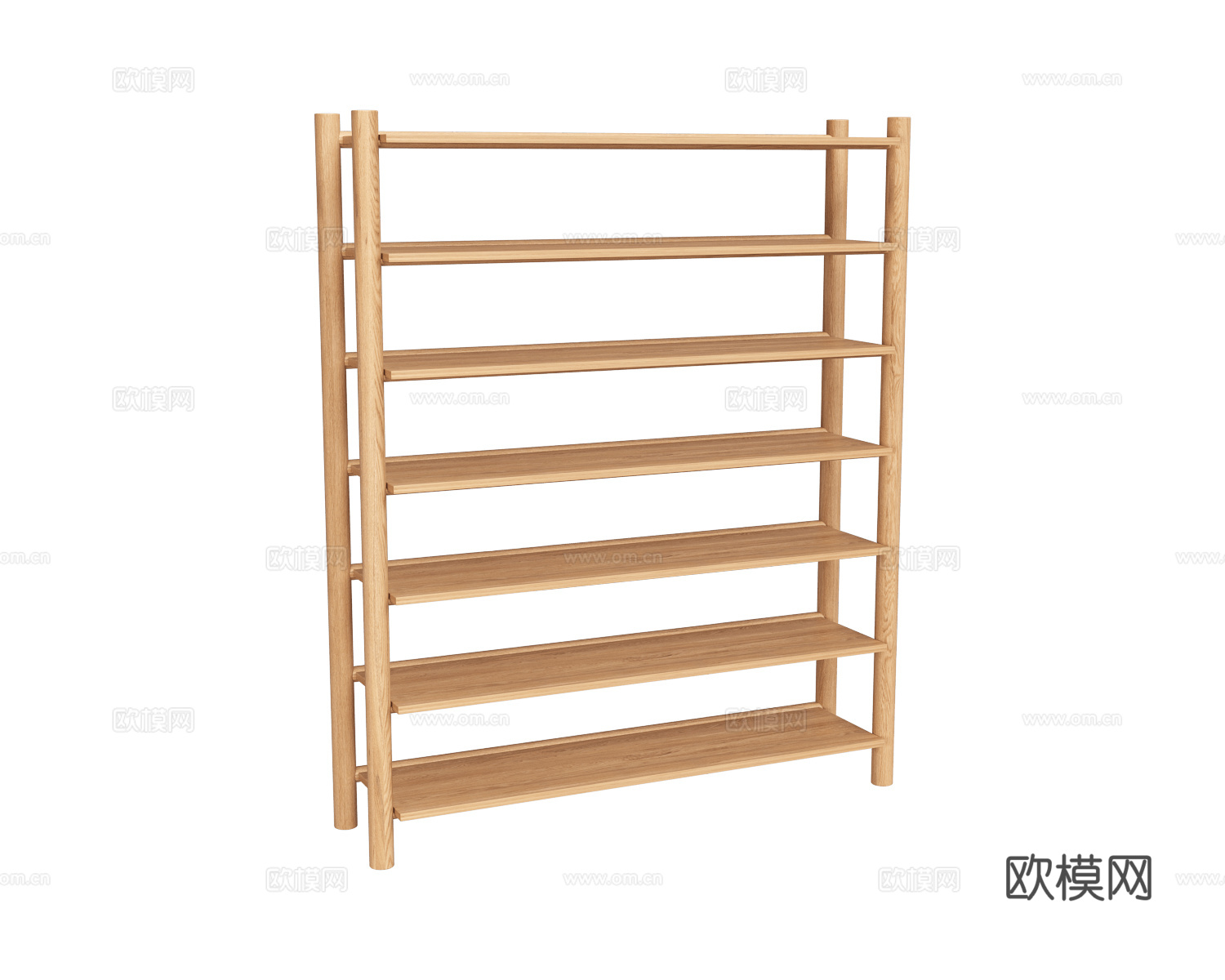 Arbore 原木风书柜 书架3d模型下载（渲染图1）