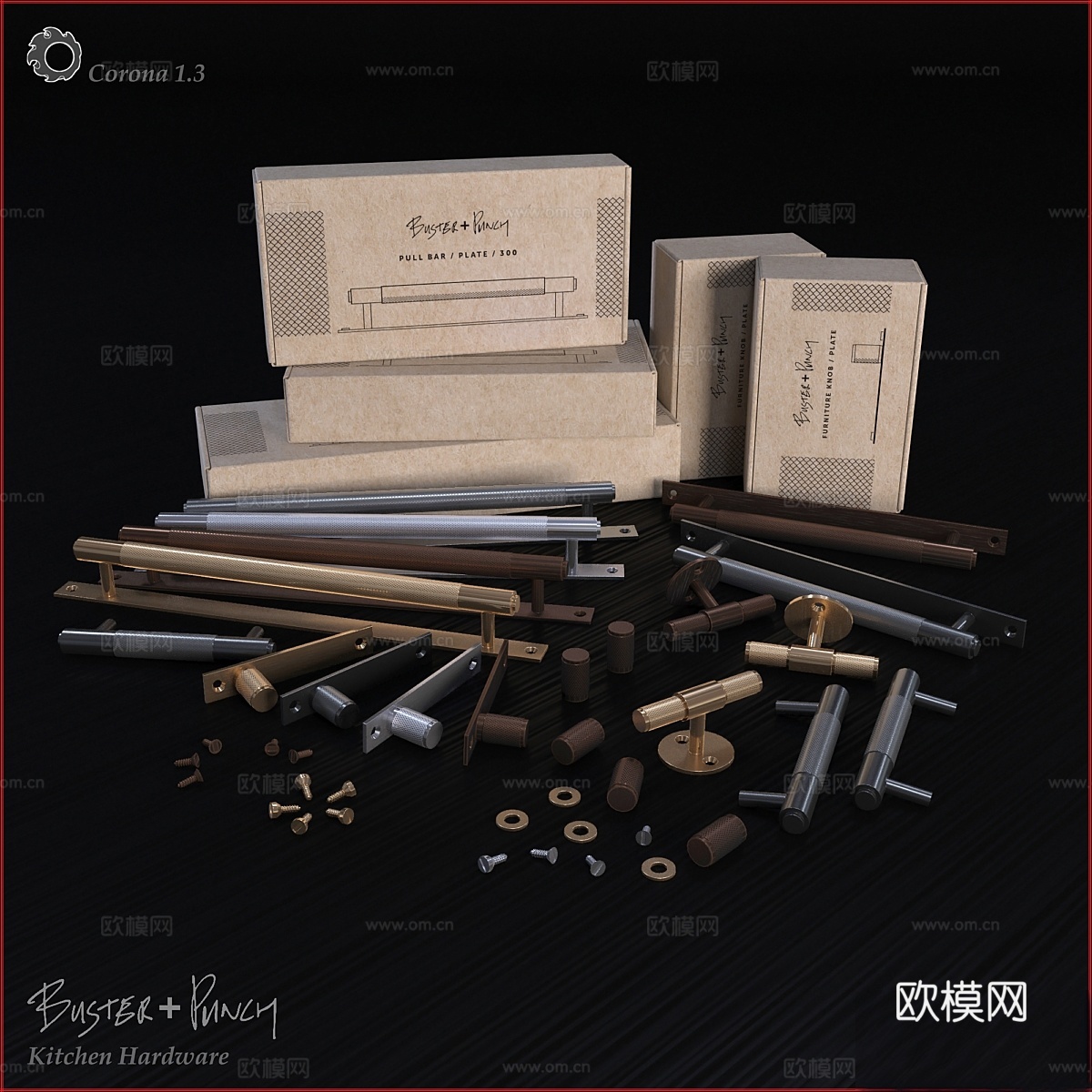 Buster + Punch厨房五金3d模型下载