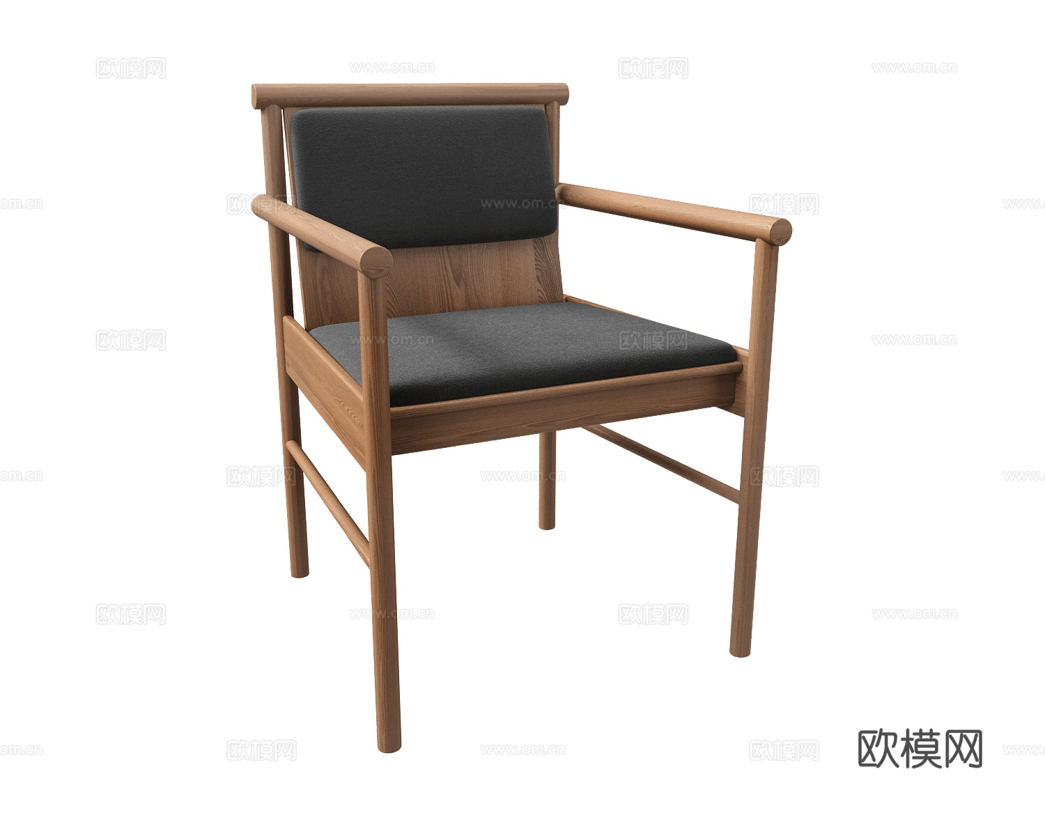 Arbore 原木风扶手椅3d模型下载（渲染图2）