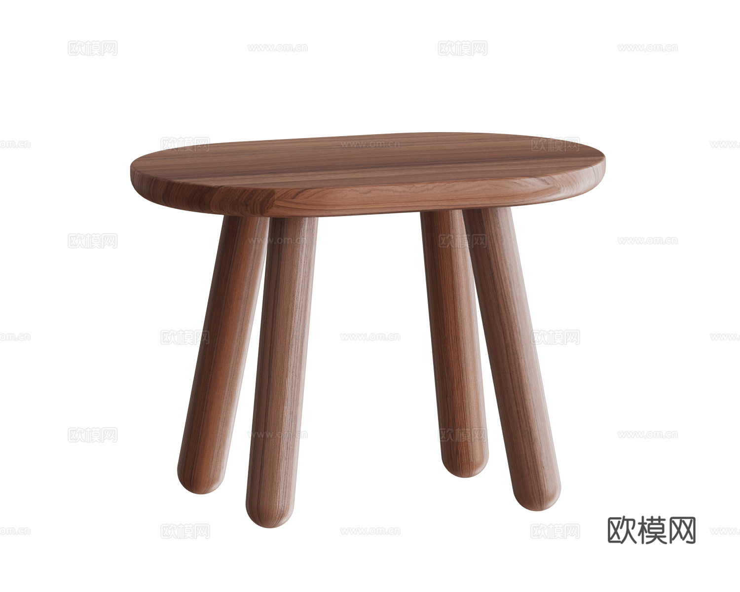 Yaratam Design 原木风妆凳3d模型下载