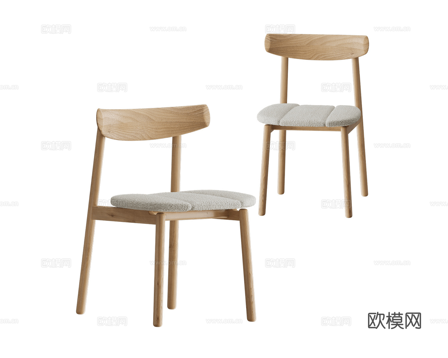 COEDITION 原木风餐椅3d模型下载