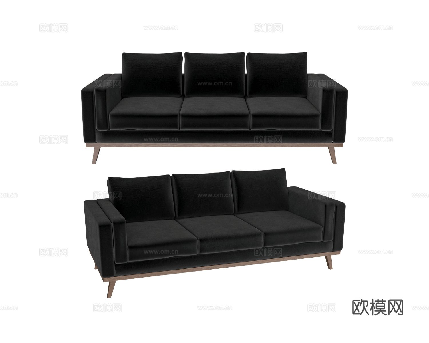 Scandicsofa 三人沙发3d模型下载