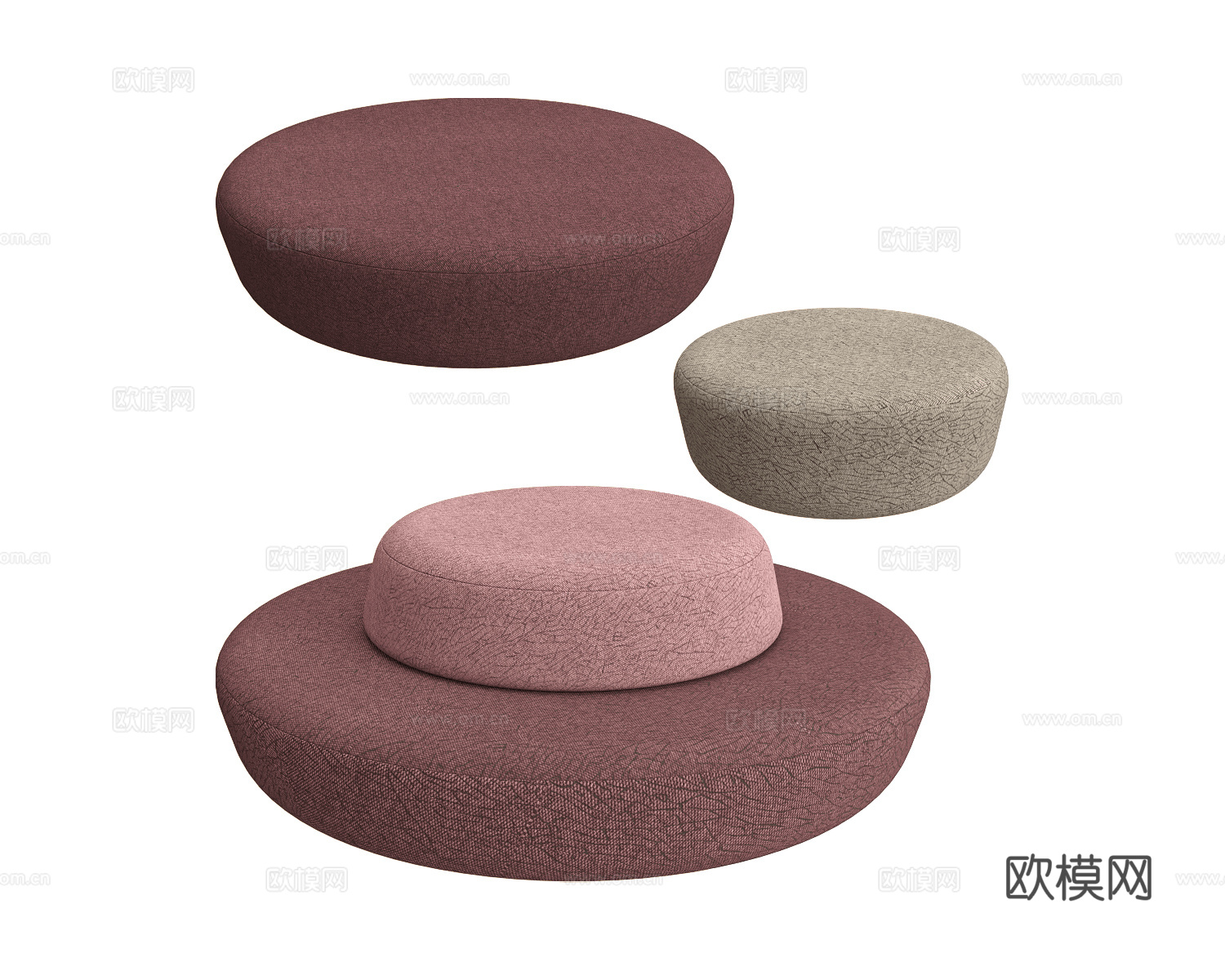 Addon Furniture 沙发凳3d模型下载