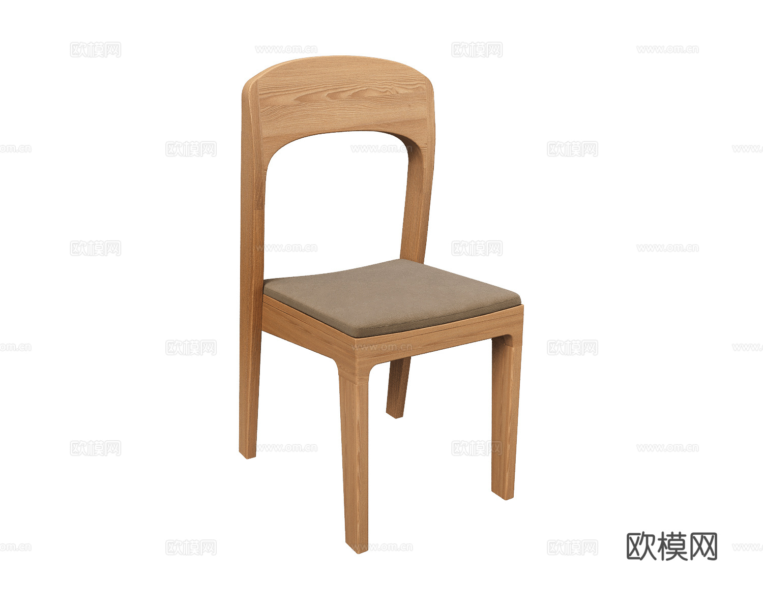 Arbore 原木风餐椅3d模型下载（渲染图2）