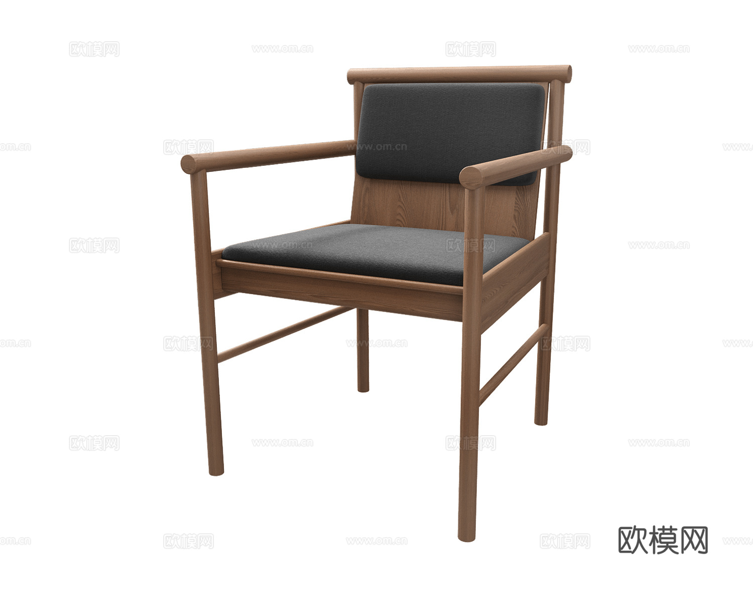 Arbore 原木风扶手椅3d模型下载（渲染图1）