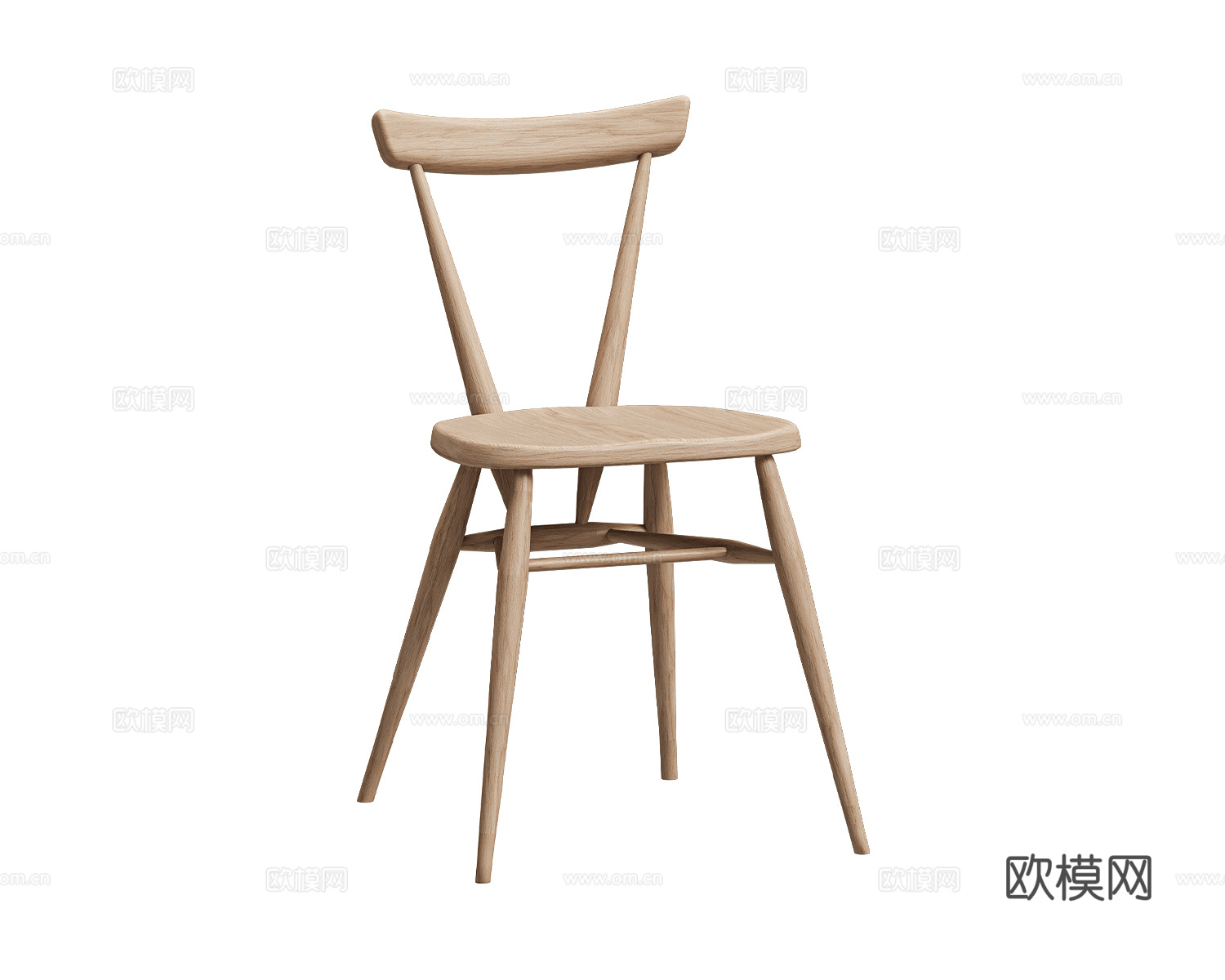 L.Ercolani  原木风餐椅3d模型下载（渲染图2）