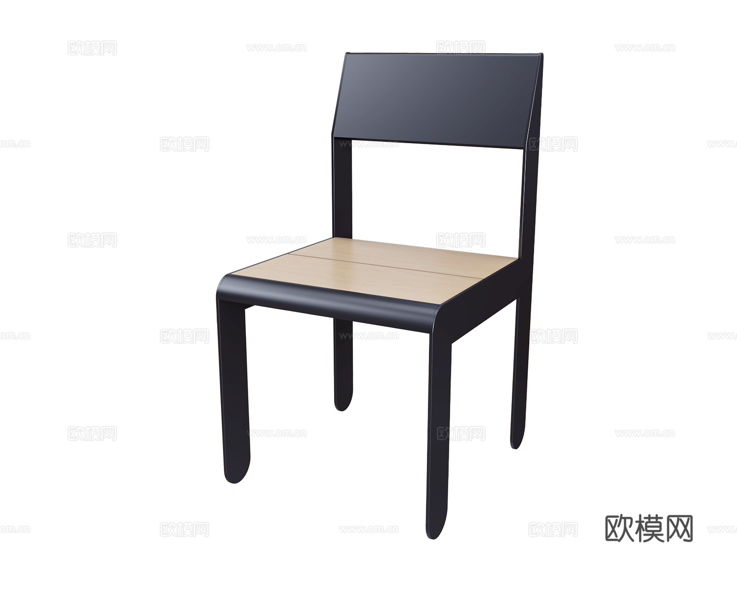 SIJU 原木风餐椅3d模型下载