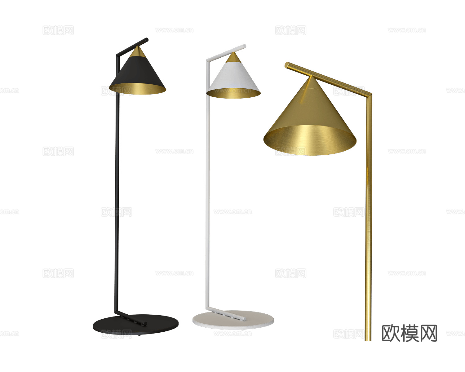 Pikart 轻奢落地灯3d模型下载