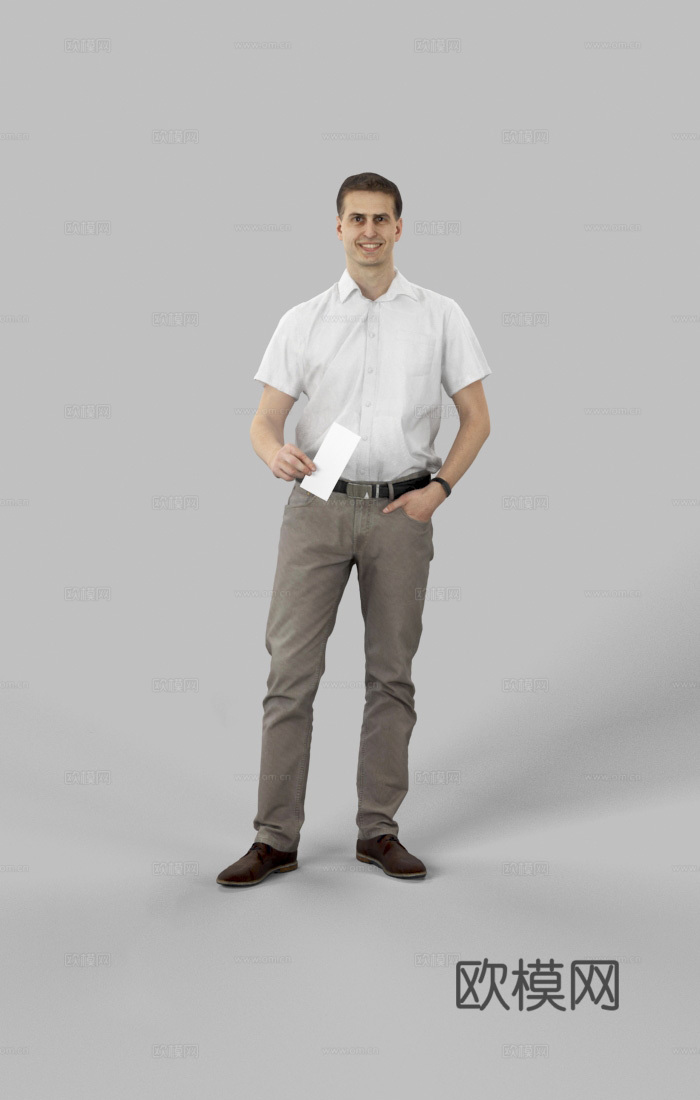 现代人物 三维人物 站姿男人su模型