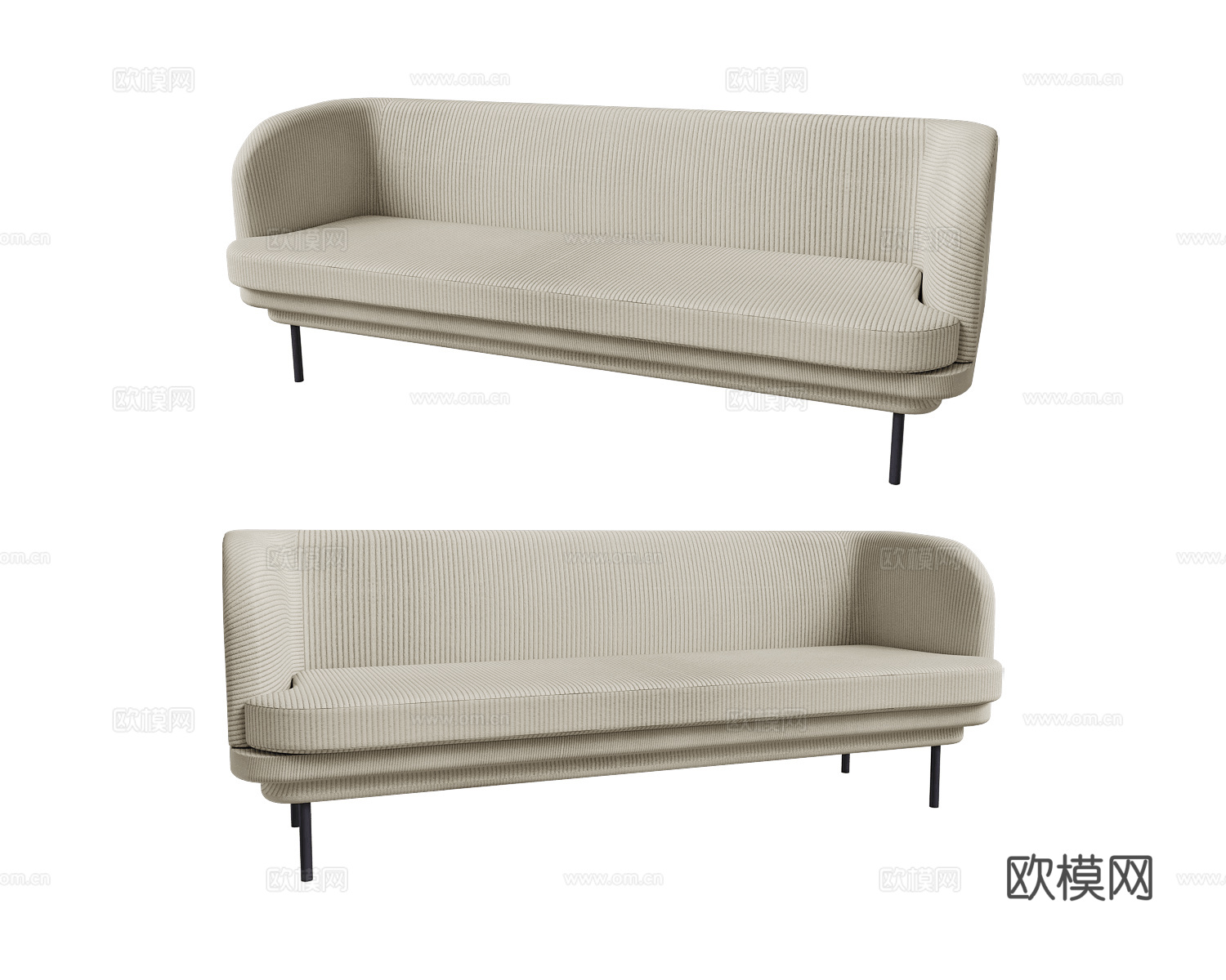 ENOstudio 长椅 双人沙发3d模型下载