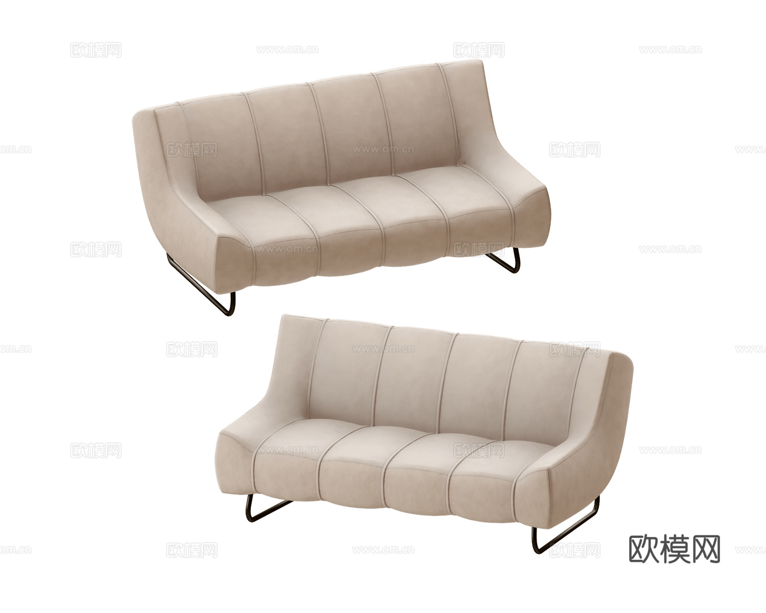 BoConcept 双人沙发3d模型下载