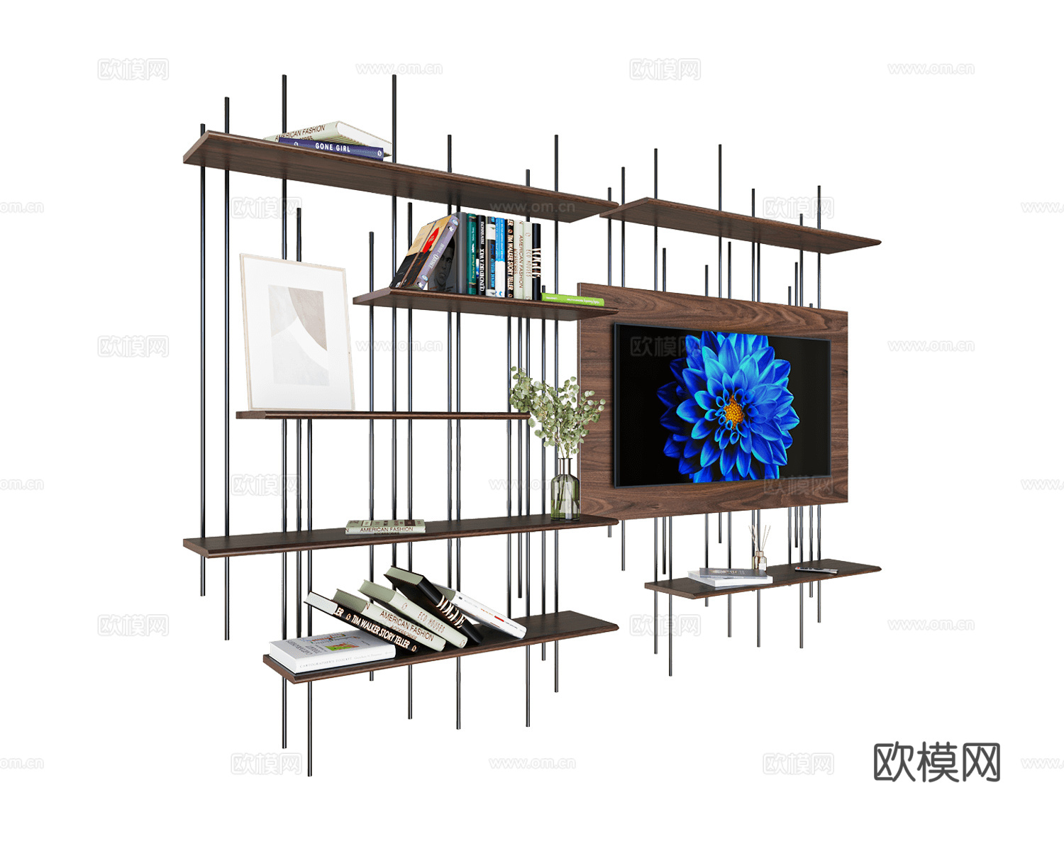 Pacini & Cappellini 中古风电视墙 电视架3d模型下载