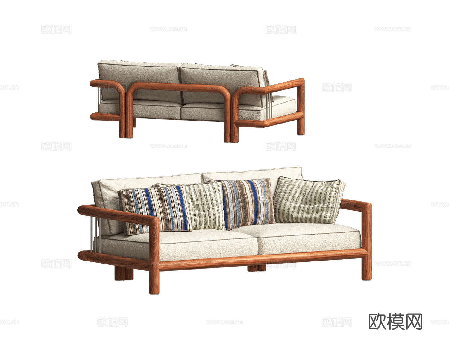 Paolo Castelli 双人沙发3d模型下载