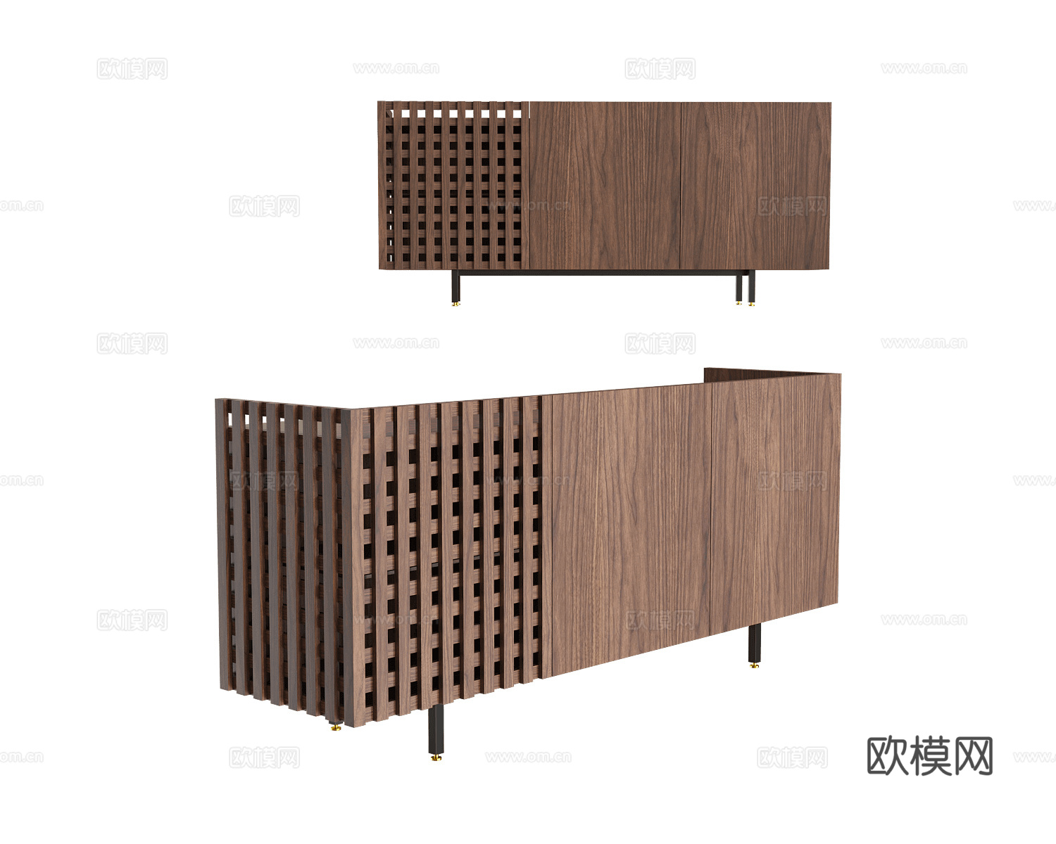 Pacini & Cappellini 中古风电视柜3d模型下载