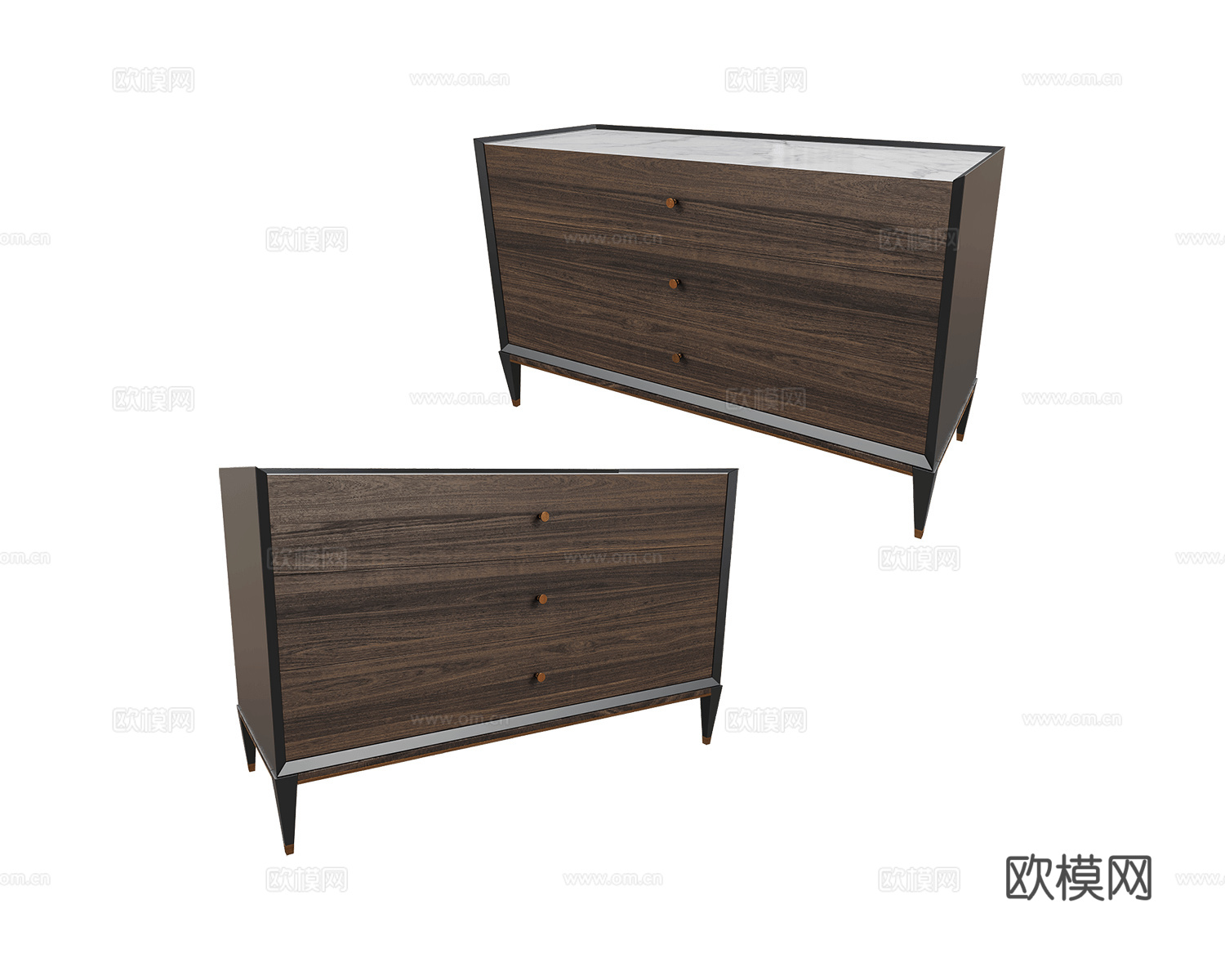 CPRN HOMOOD 美式斗柜3d模型下载