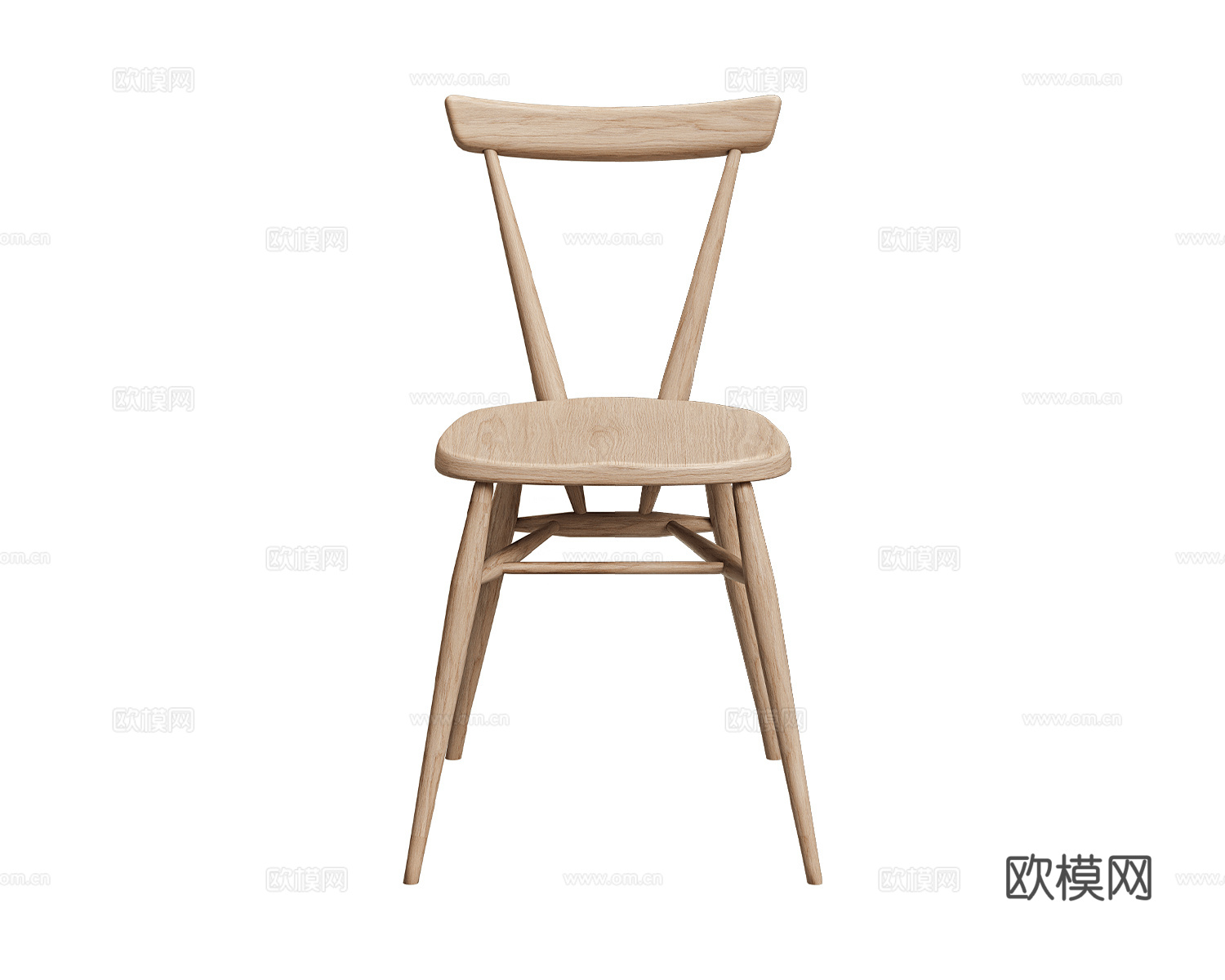 L.Ercolani  原木风餐椅3d模型下载（渲染图1）