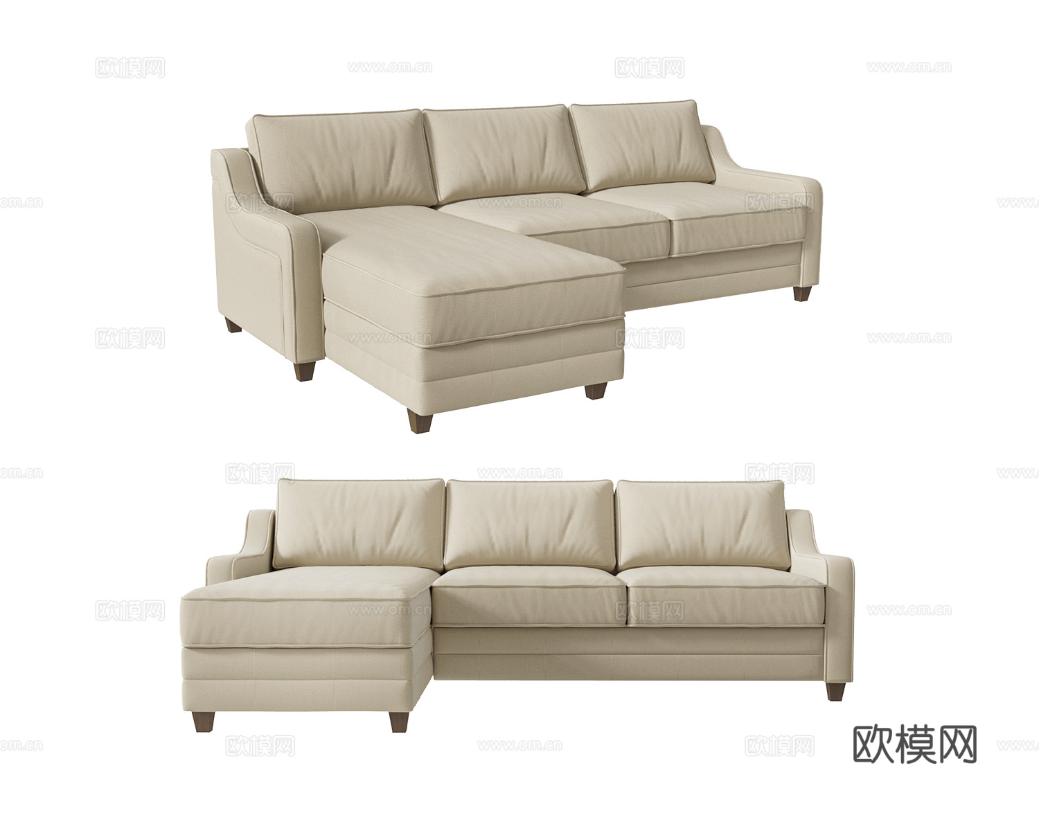 Saiwala 转角沙发3d模型下载