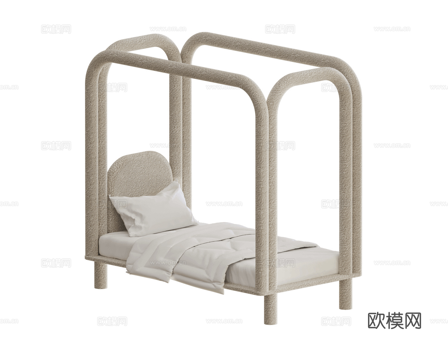 DONNA 架子床 单人床3d模型下载