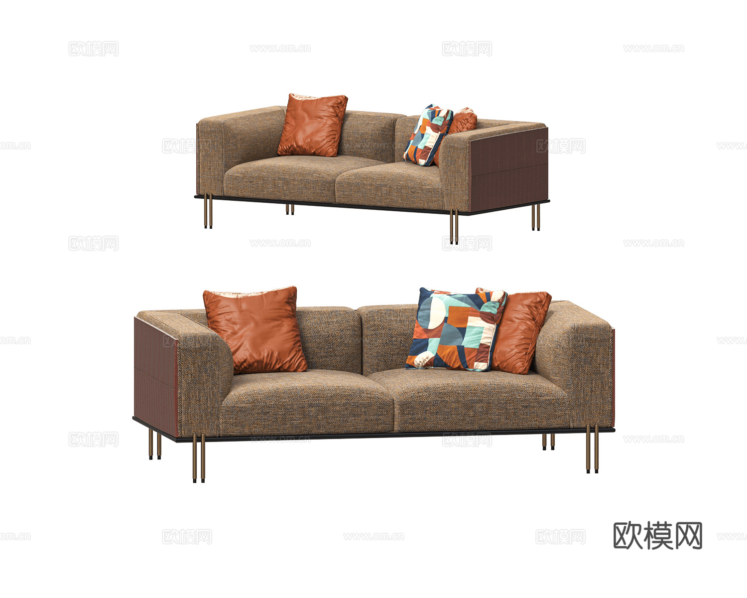 Paolo Castelli 双人沙发3d模型下载