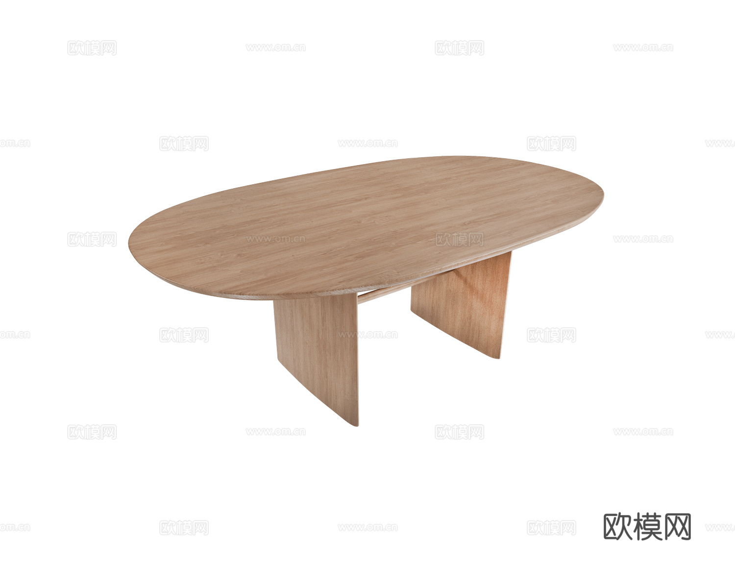 L.Ercolani  原木风餐桌3d模型下载（渲染图1）